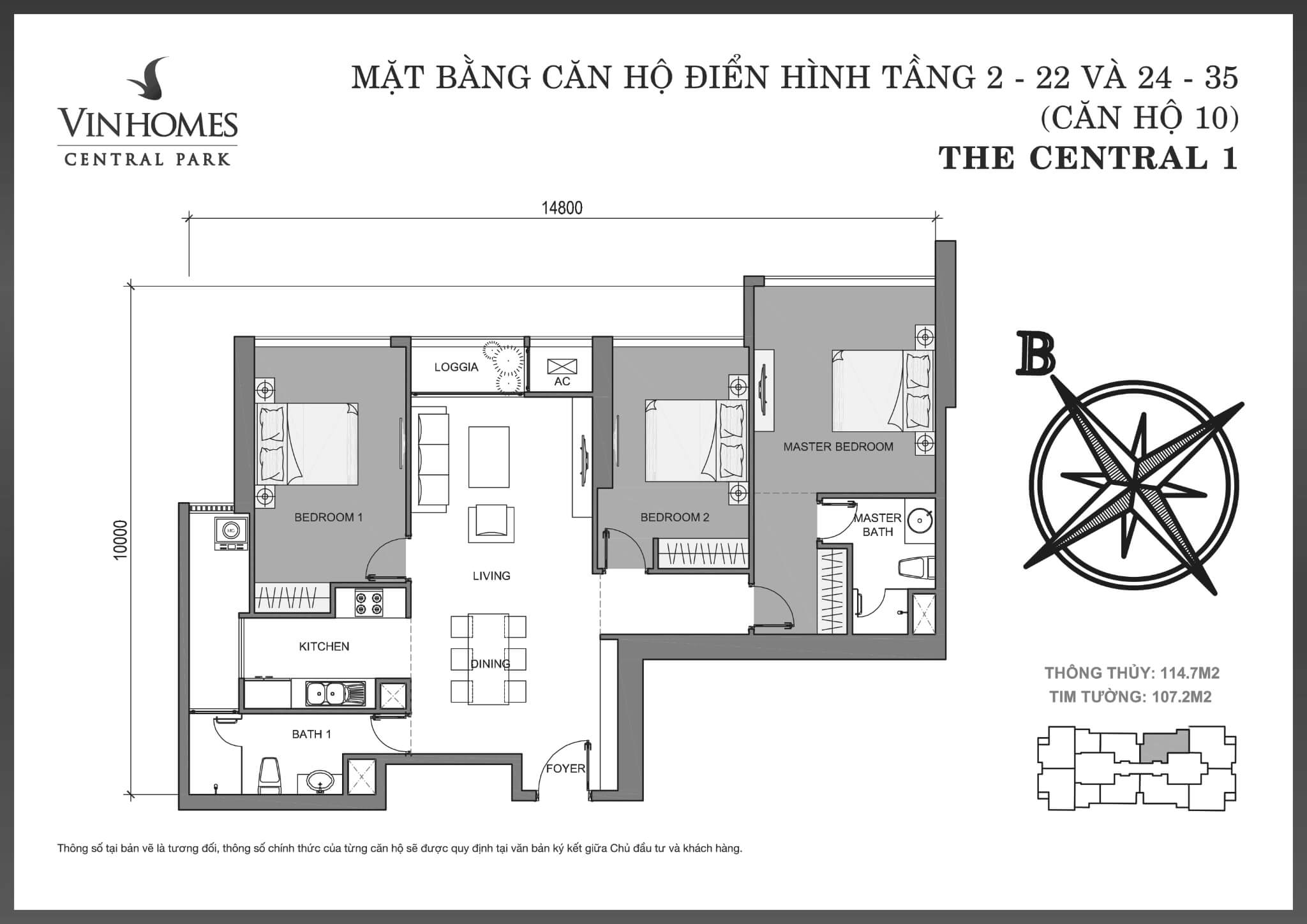 Layout C1-10 | Central 1 - Vinhomes Central Park