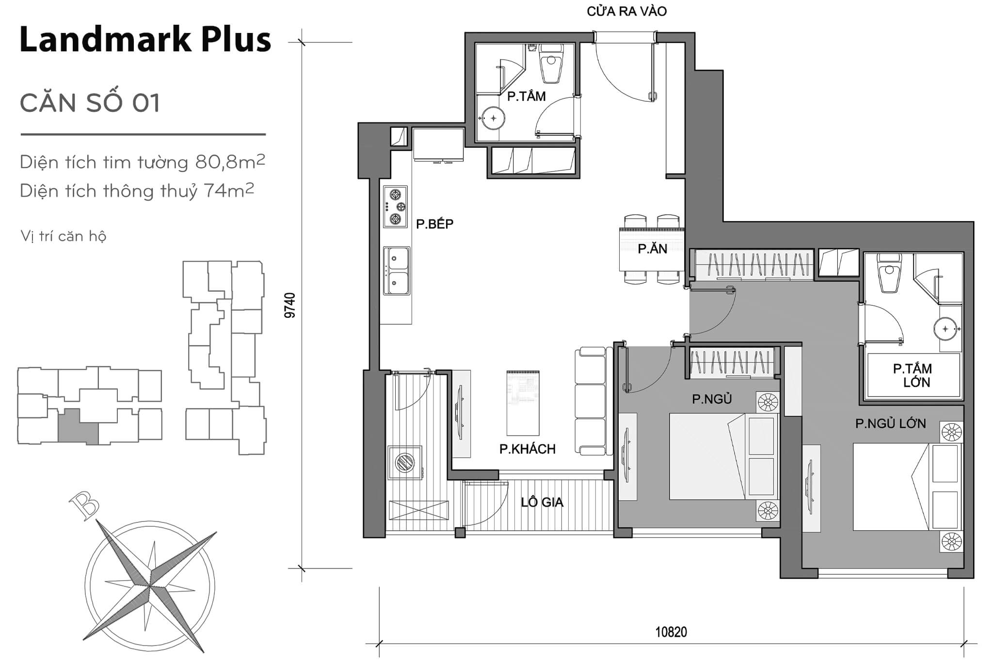 Layout LP-01 | Tòa Landmark Plus - Vinhomes Central Park