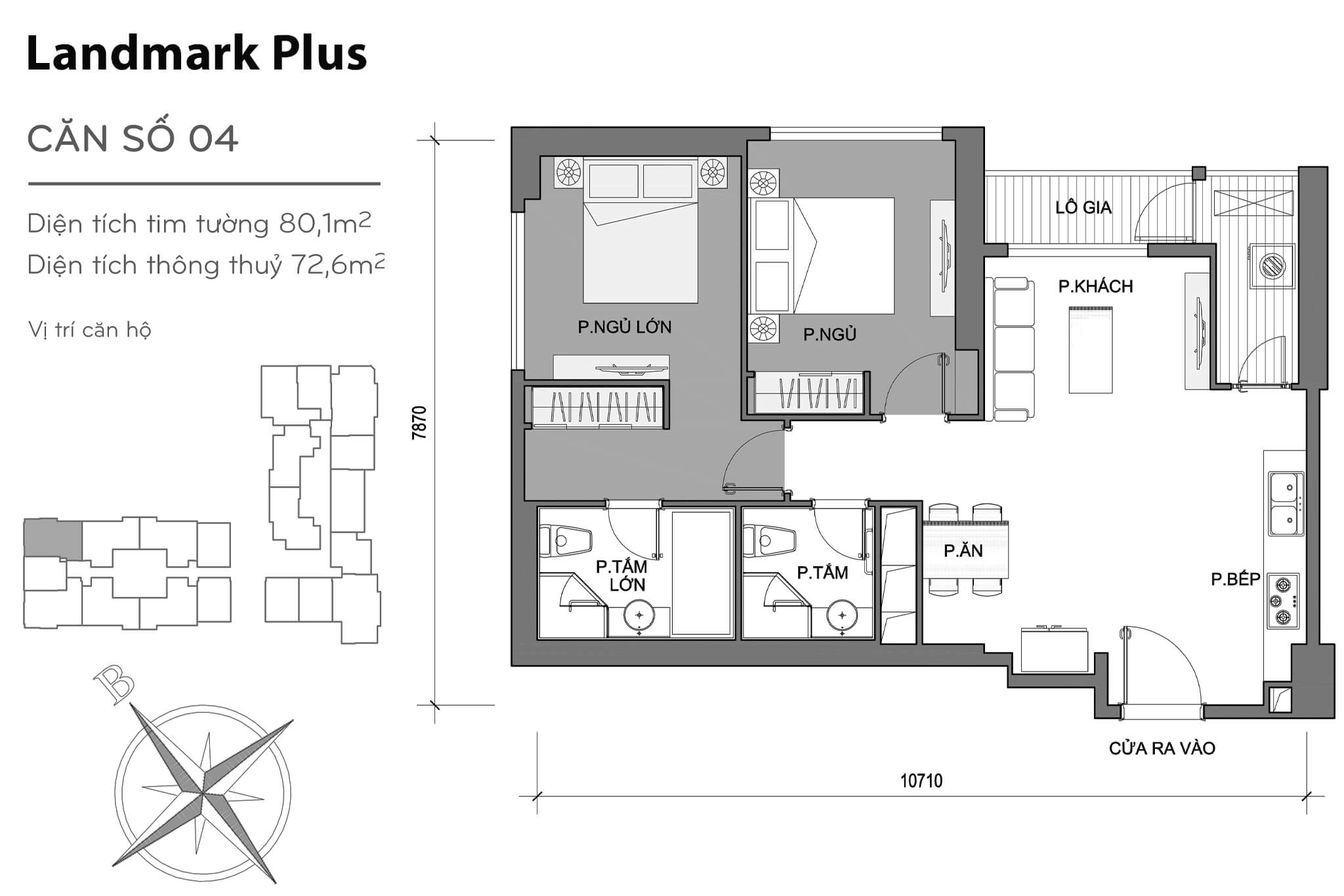 Layout LP-04 | Tòa Landmark Plus - Vinhomes Central Park