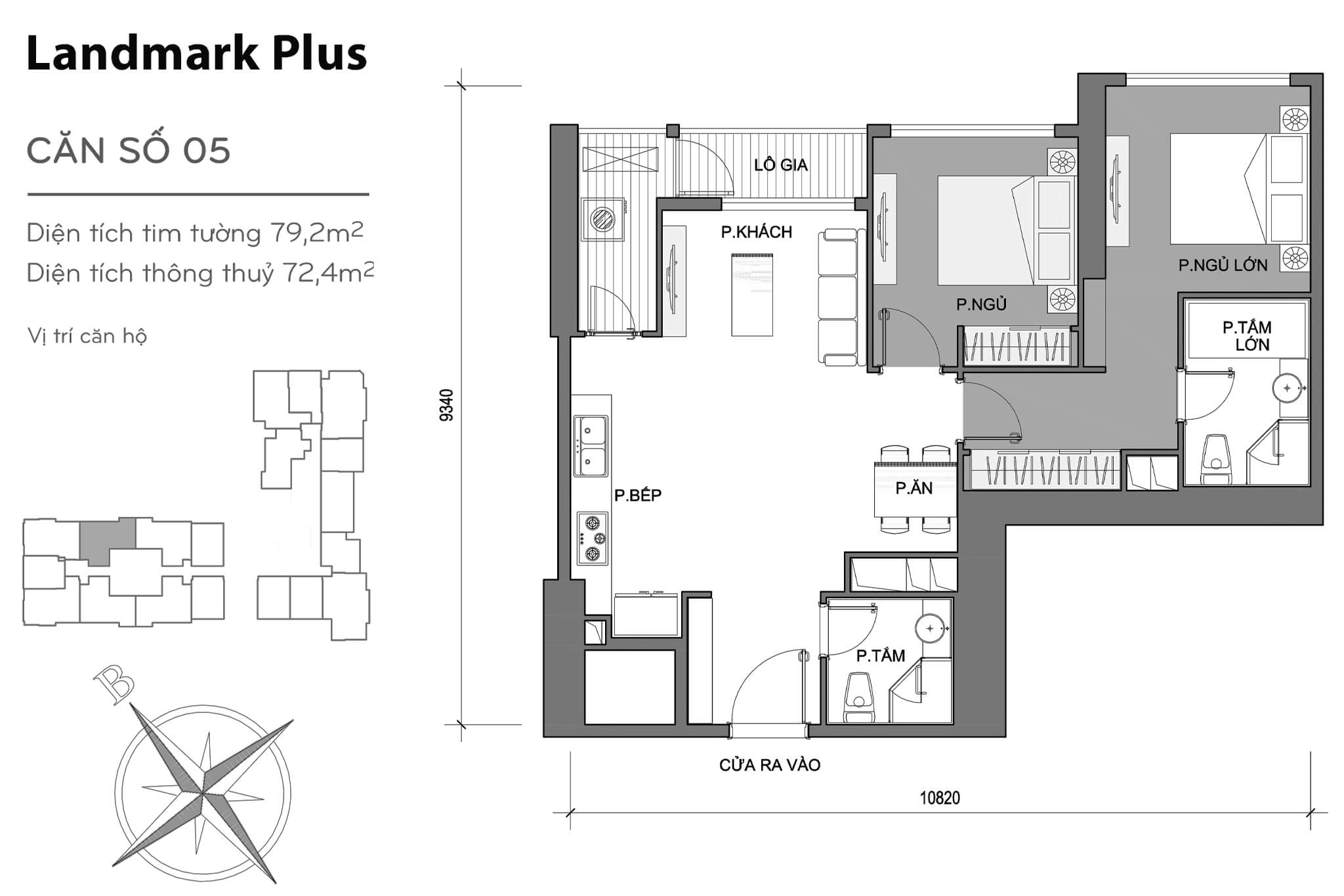 Layout LP-05 | Tòa Landmark Plus - Vinhomes Central Park