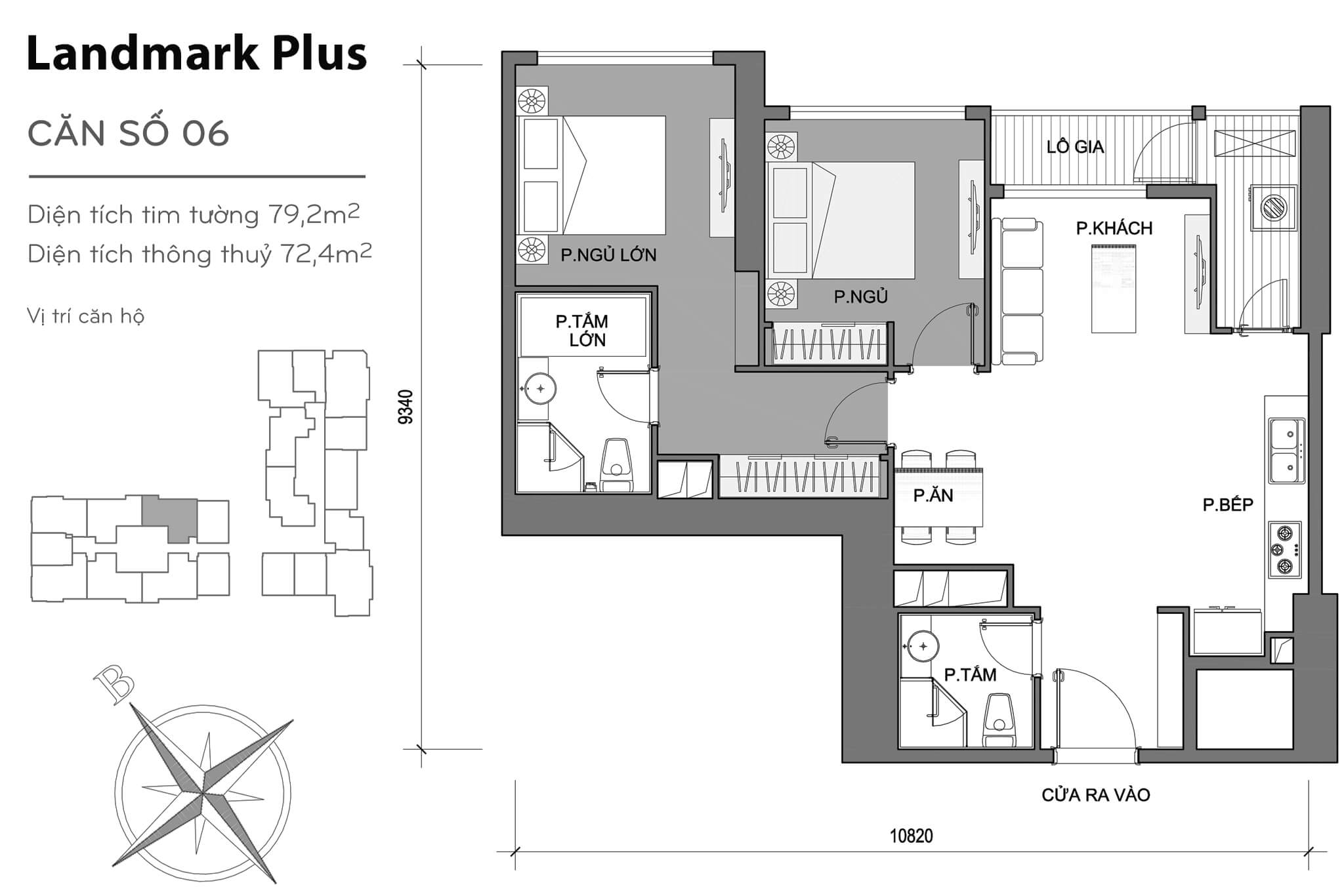 Layout LP-06 | Tòa Landmark Plus - Vinhomes Central Park