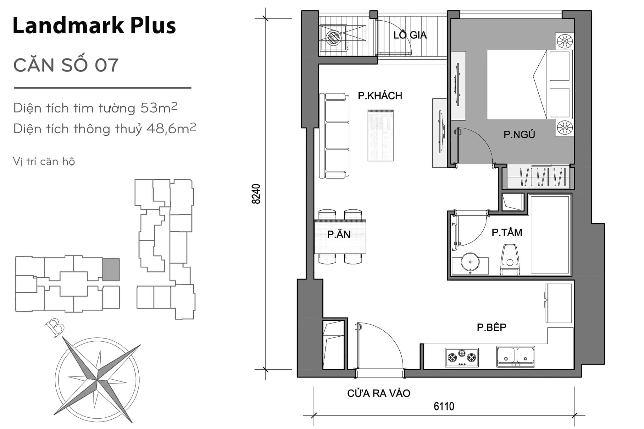 Layout LP-07 | Tòa Landmark Plus - Vinhomes Central Park