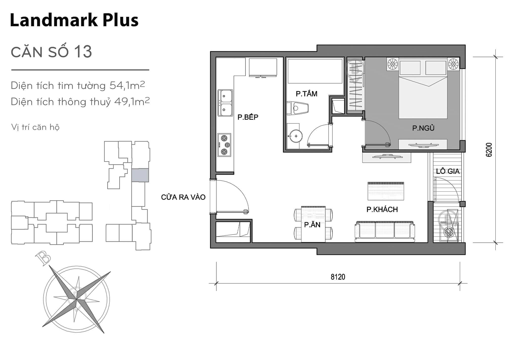 Layout LP-13 | Tòa Landmark Plus - Vinhomes Central Park