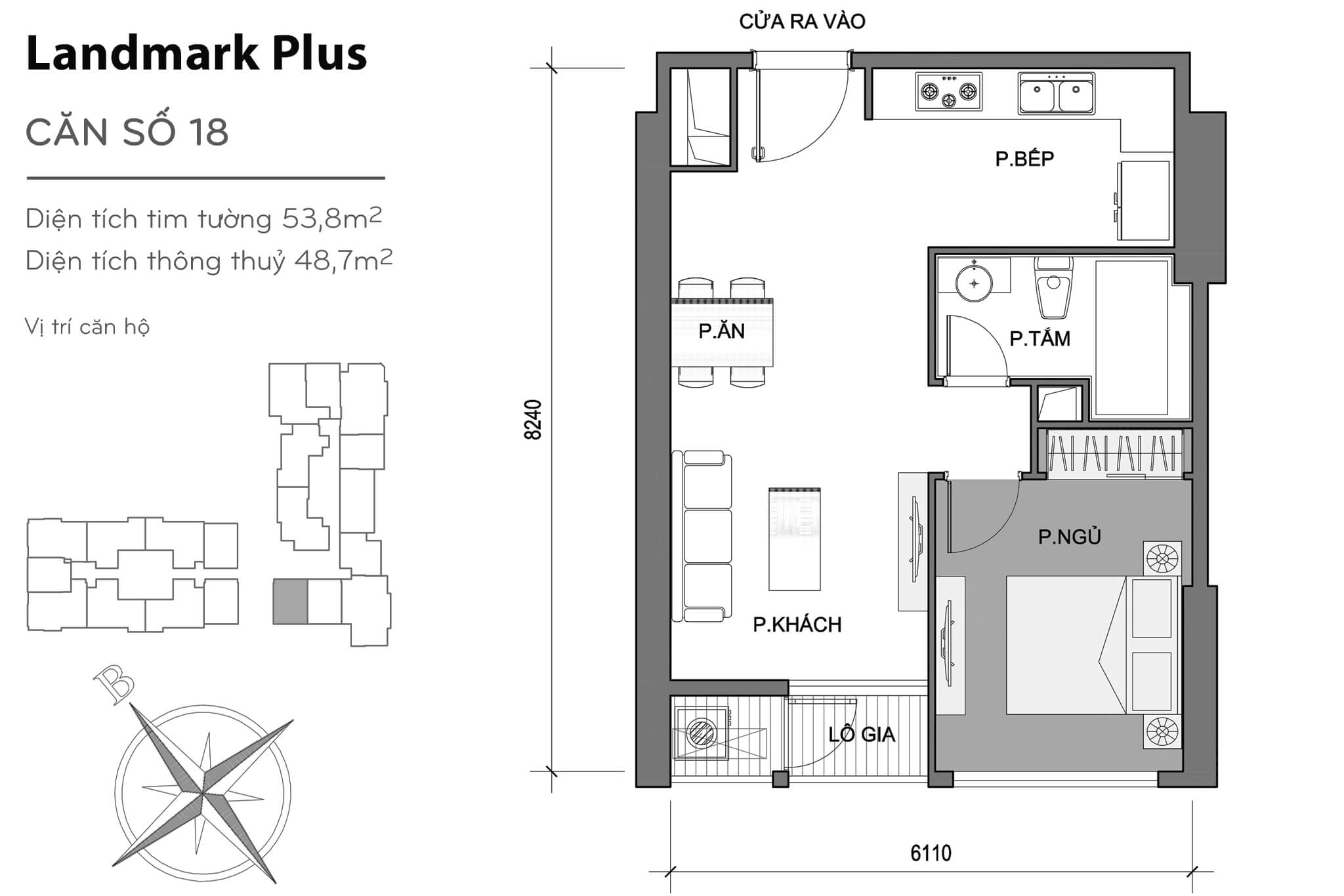 Layout LP-18 | Tòa Landmark Plus - Vinhomes Central Park