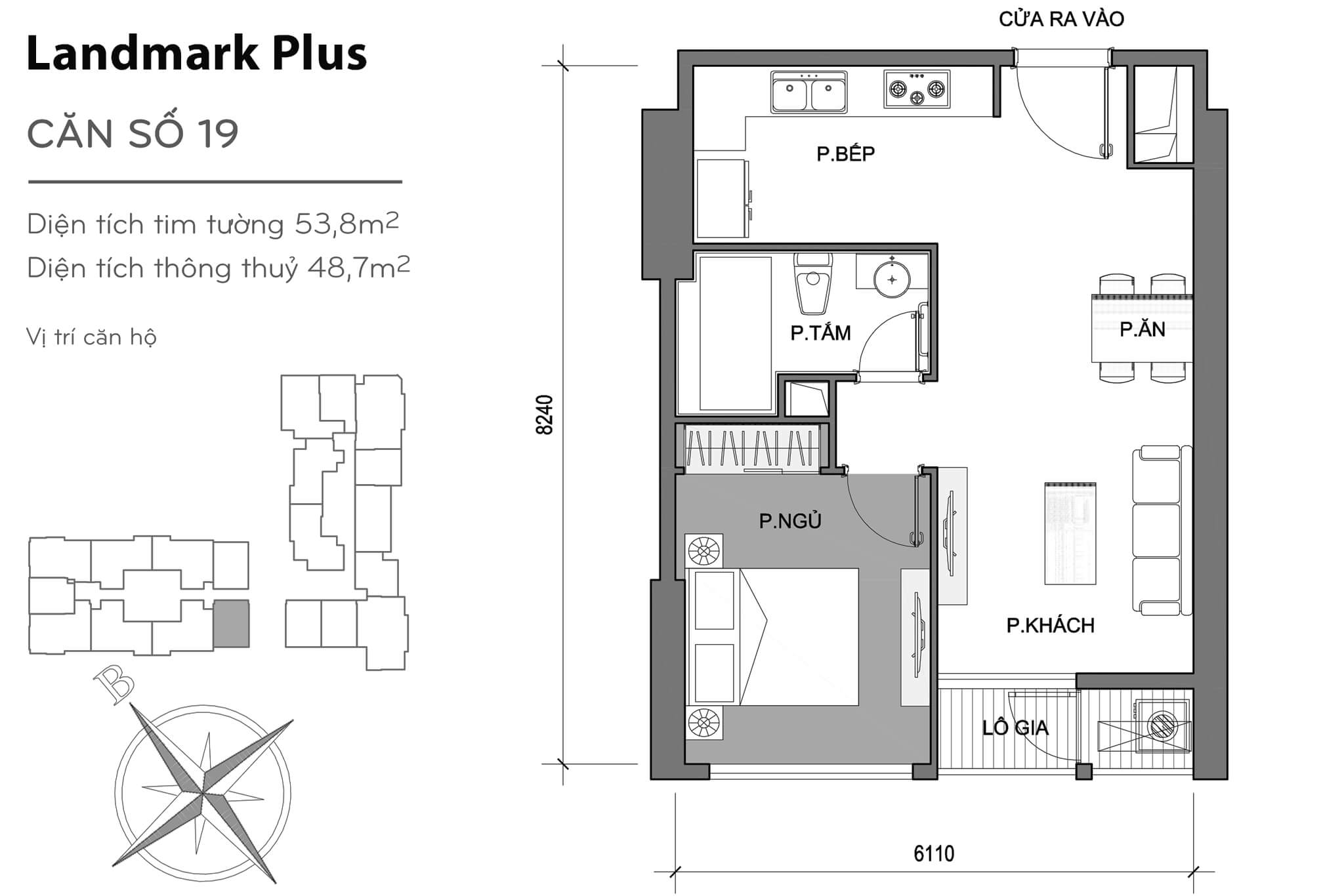 Layout LP-19 | Tòa Landmark Plus - Vinhomes Central Park