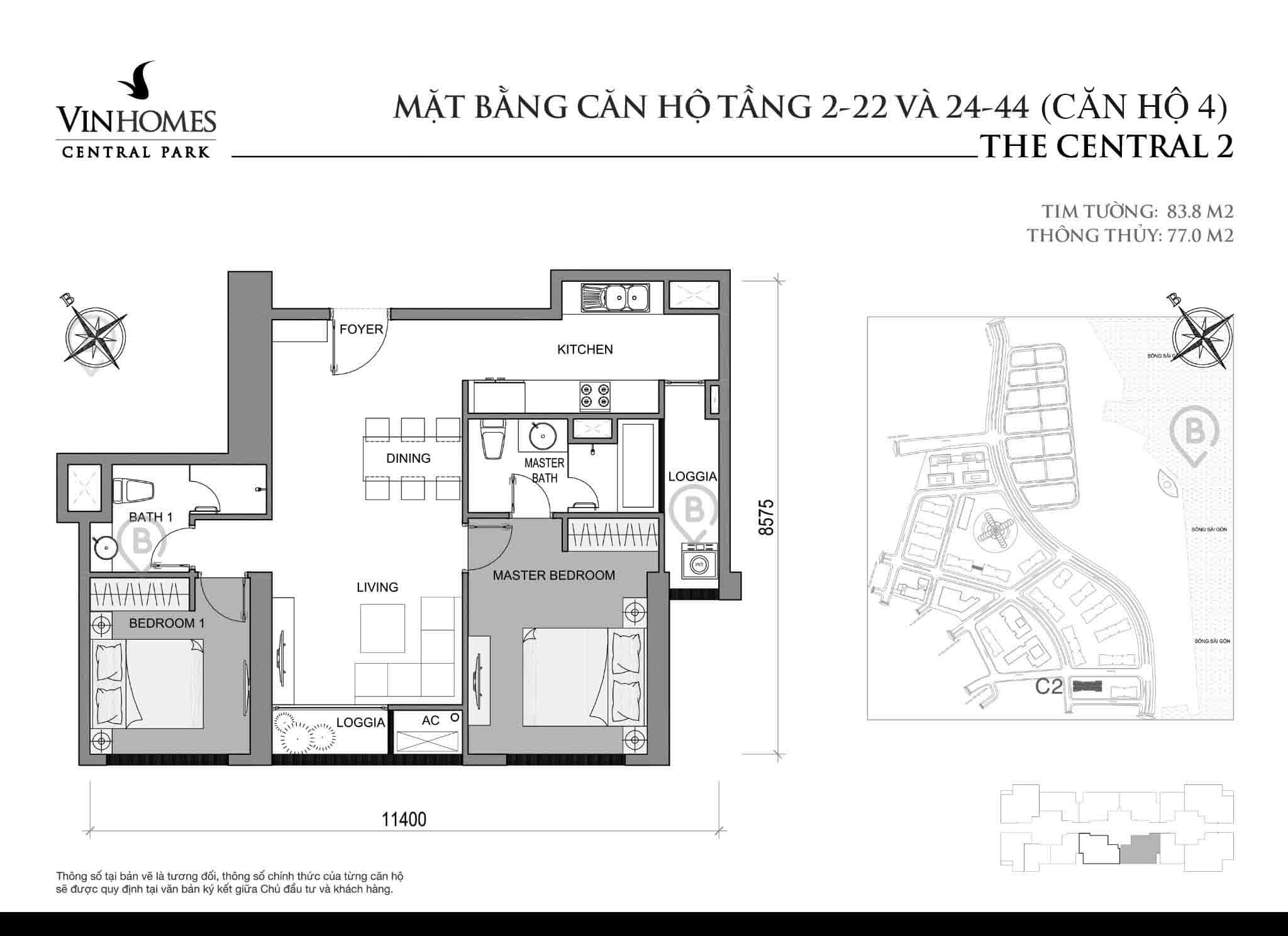 Layout C2-04 | Central 2 - Vinhomes Central Park