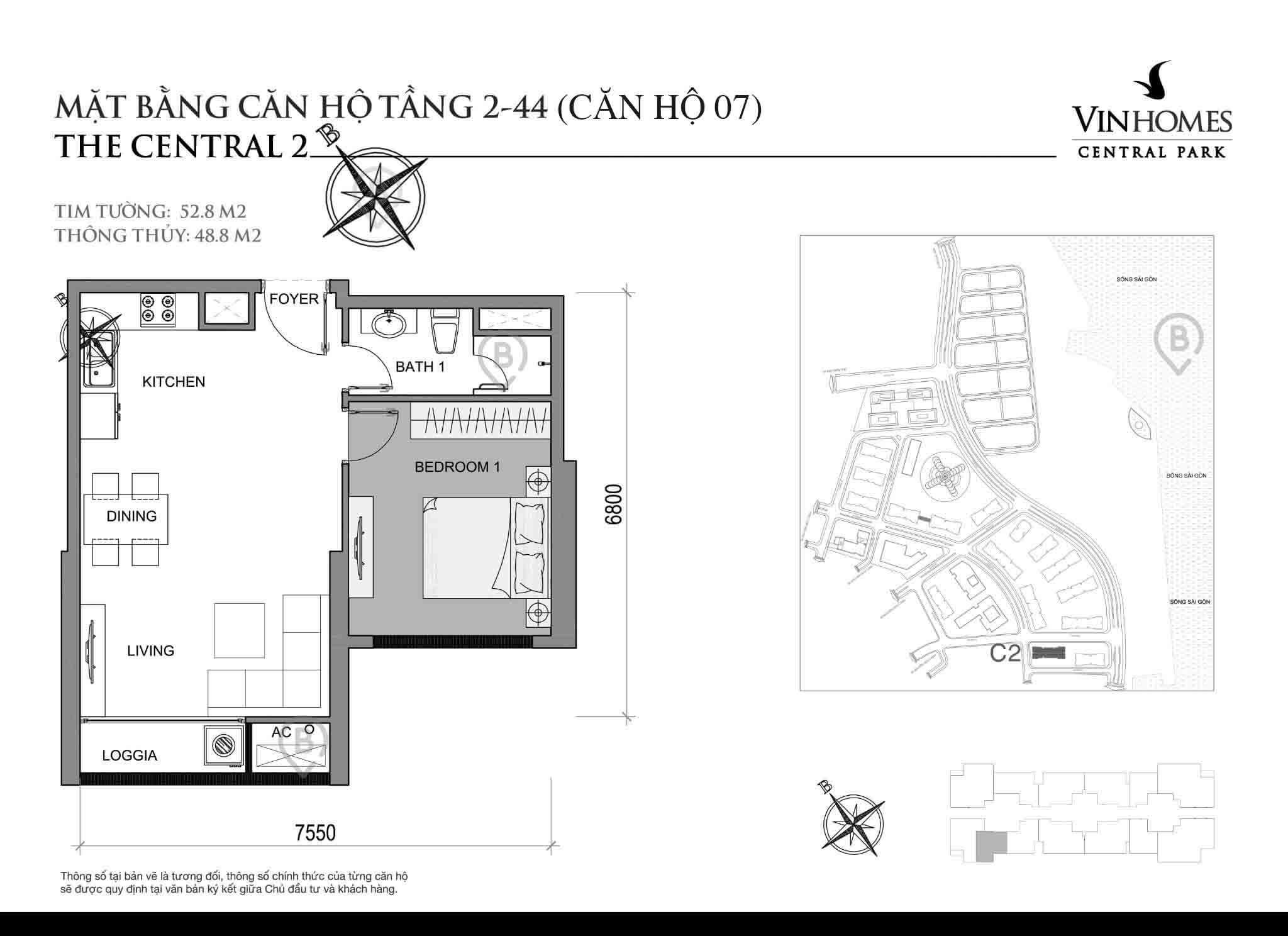 Layout C2-07 | Central 2 - Vinhomes Central Park