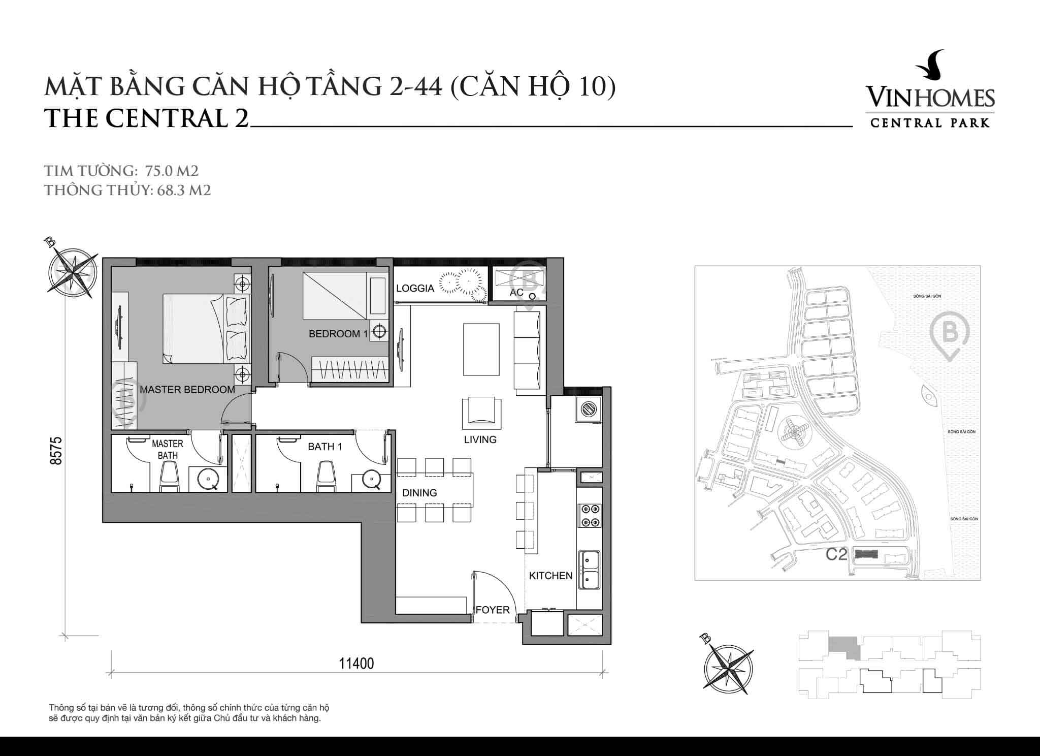 Layout C2-10 | Central 2 - Vinhomes Central Park