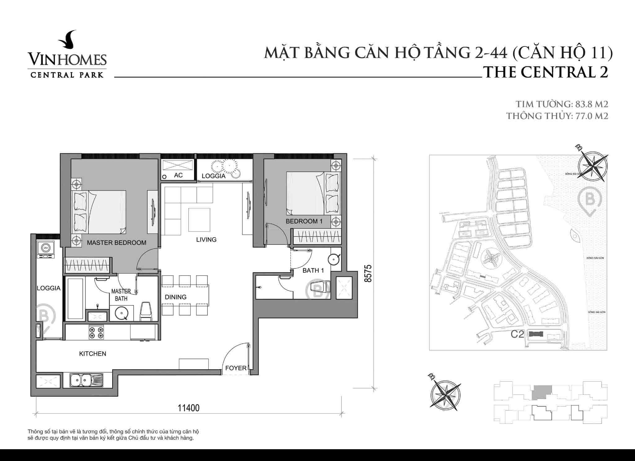 Layout C2-11 | Central 2 - Vinhomes Central Park