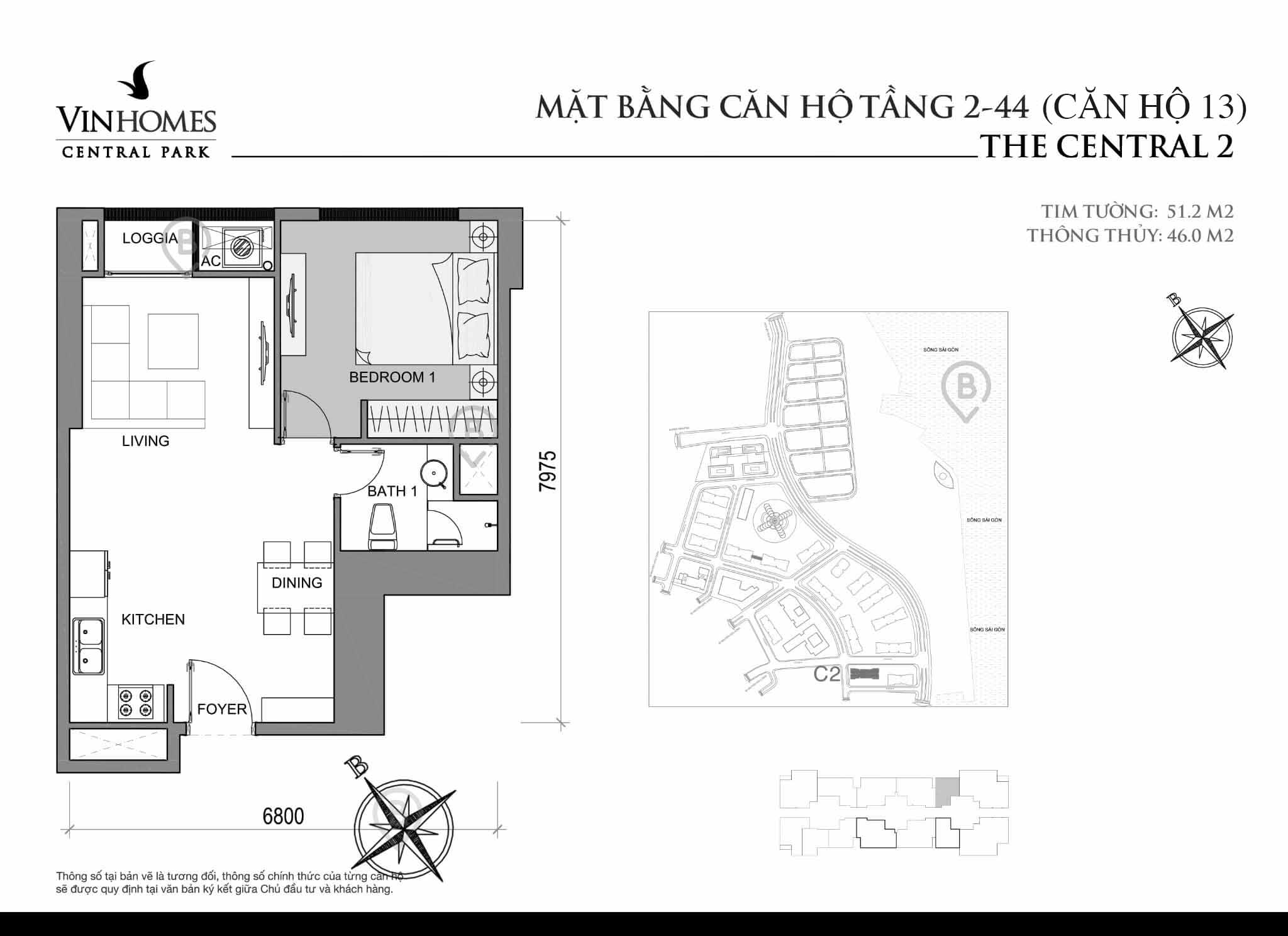 Layout C2-13 | Central 2 - Vinhomes Central Park