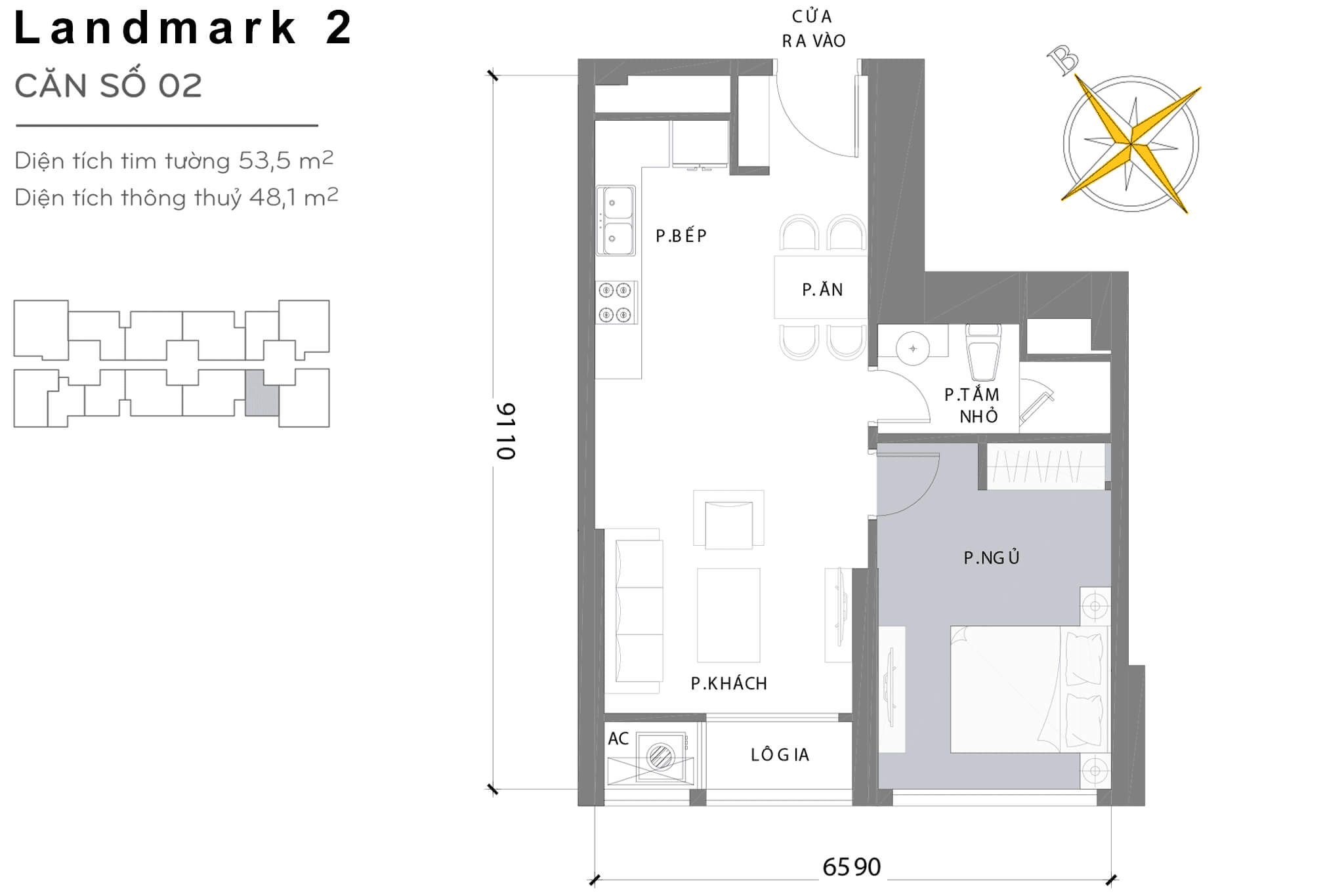 Layout L2-02 | Tòa Landmark 2 - Vinhomes Central Park