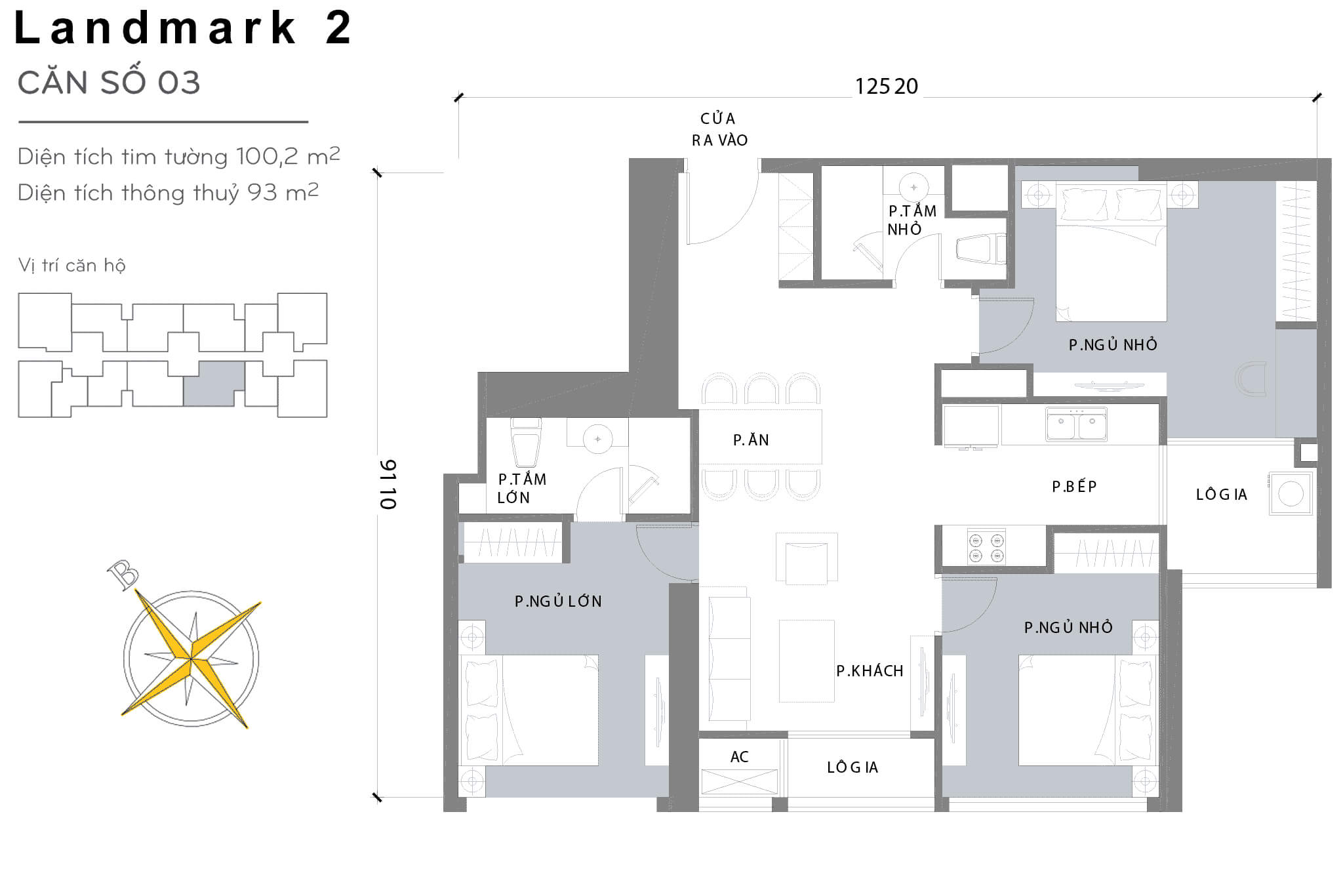 Layout L2-03 | Tòa Landmark 2 - Vinhomes Central Park