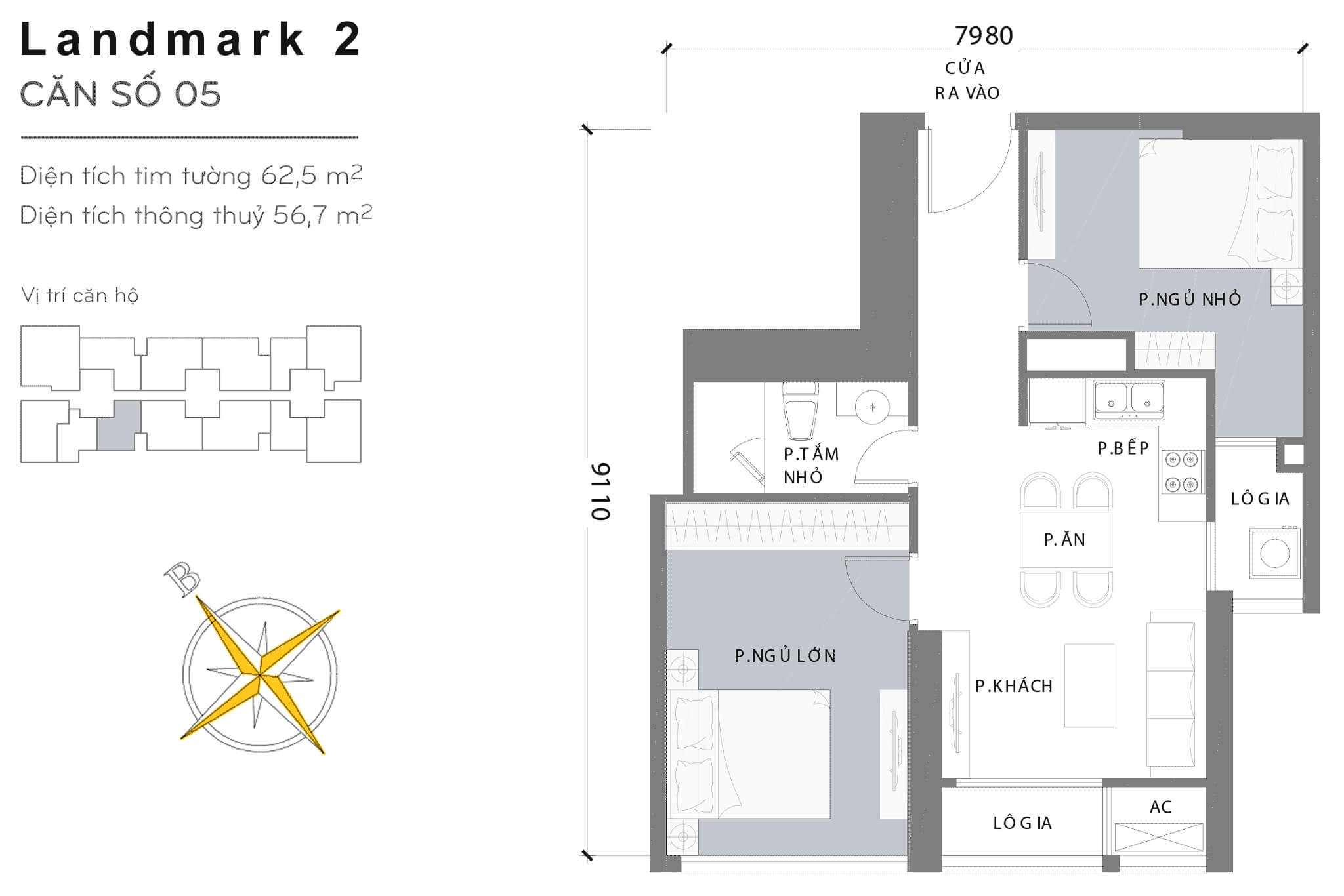 Layout L2-05 | Tòa Landmark 2 - Vinhomes Central Park