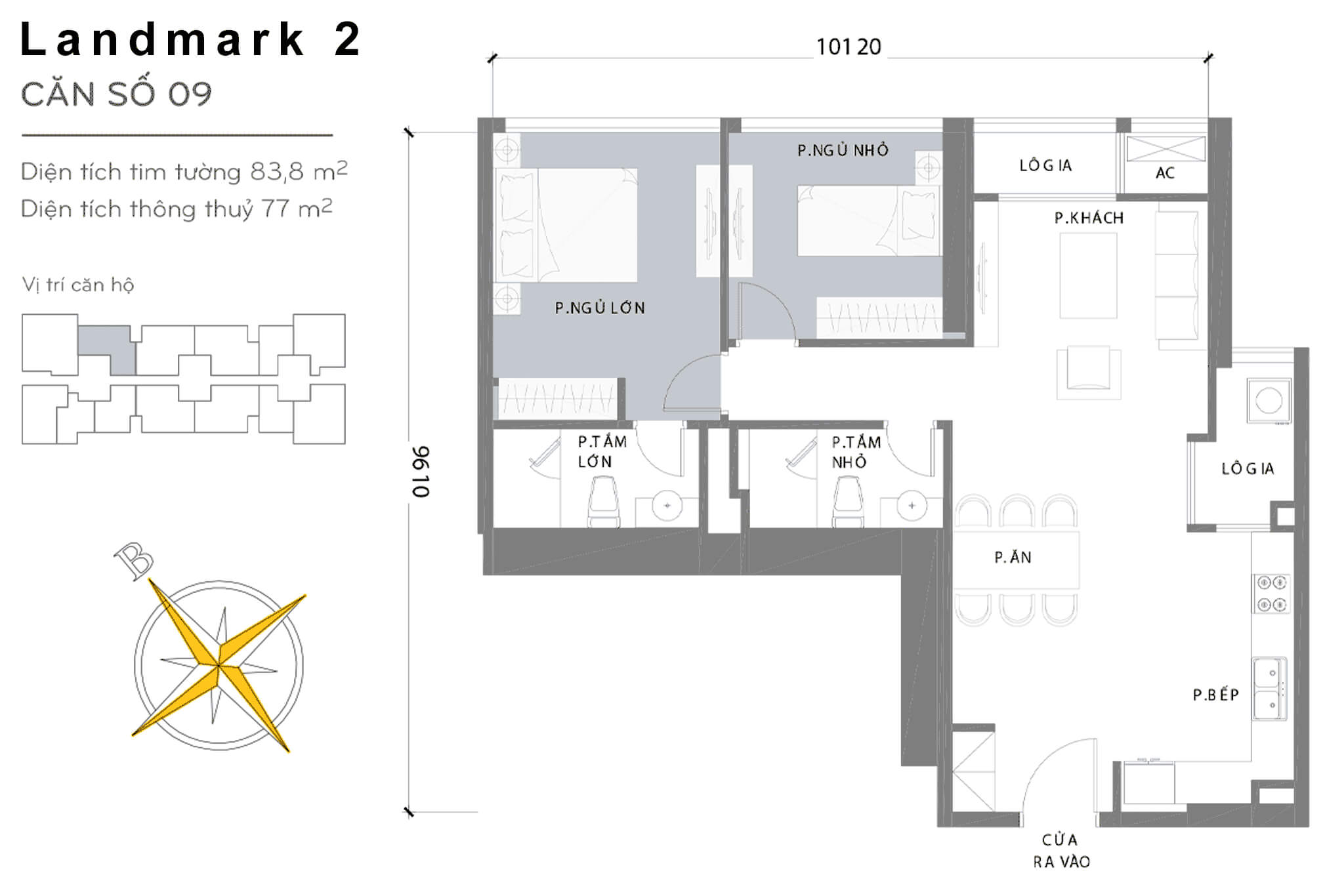 Layout L2-09 | Tòa Landmark 2 - Vinhomes Central Park