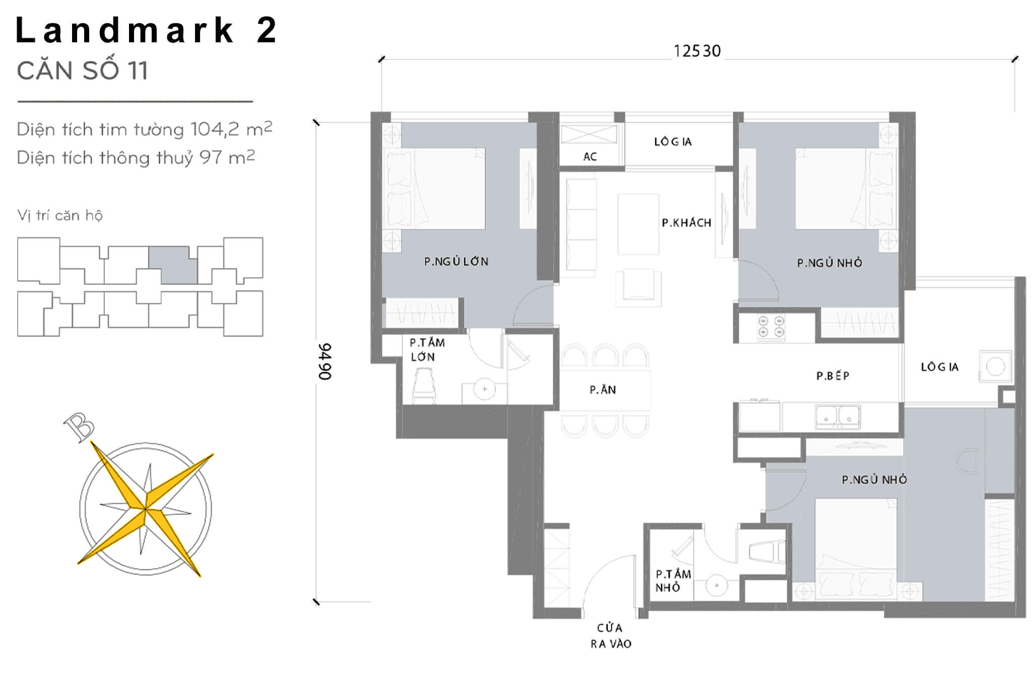 Layout L2-11 | Tòa Landmark 2 - Vinhomes Central Park