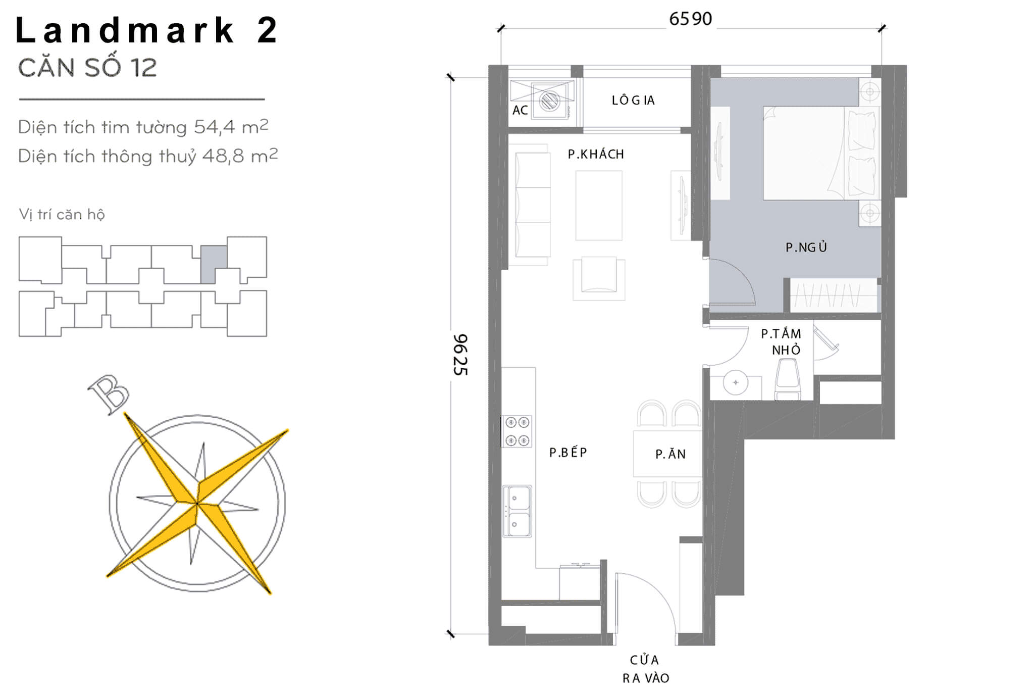 Layout L2-12 | Tòa Landmark 2 - Vinhomes Central Park