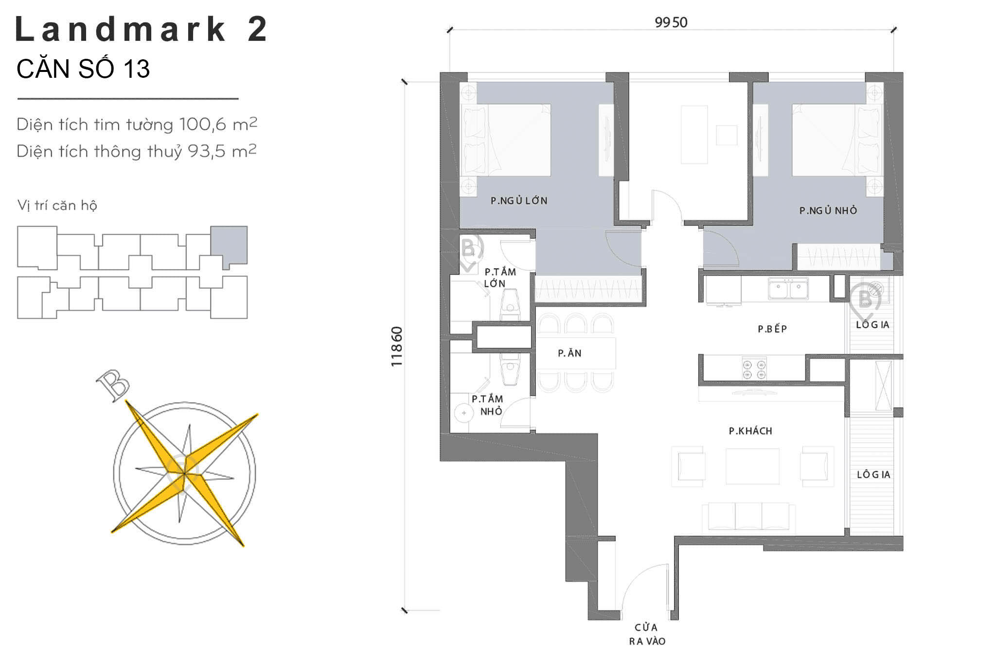 Layout L2-13 | Tòa Landmark 2 - Vinhomes Central Park