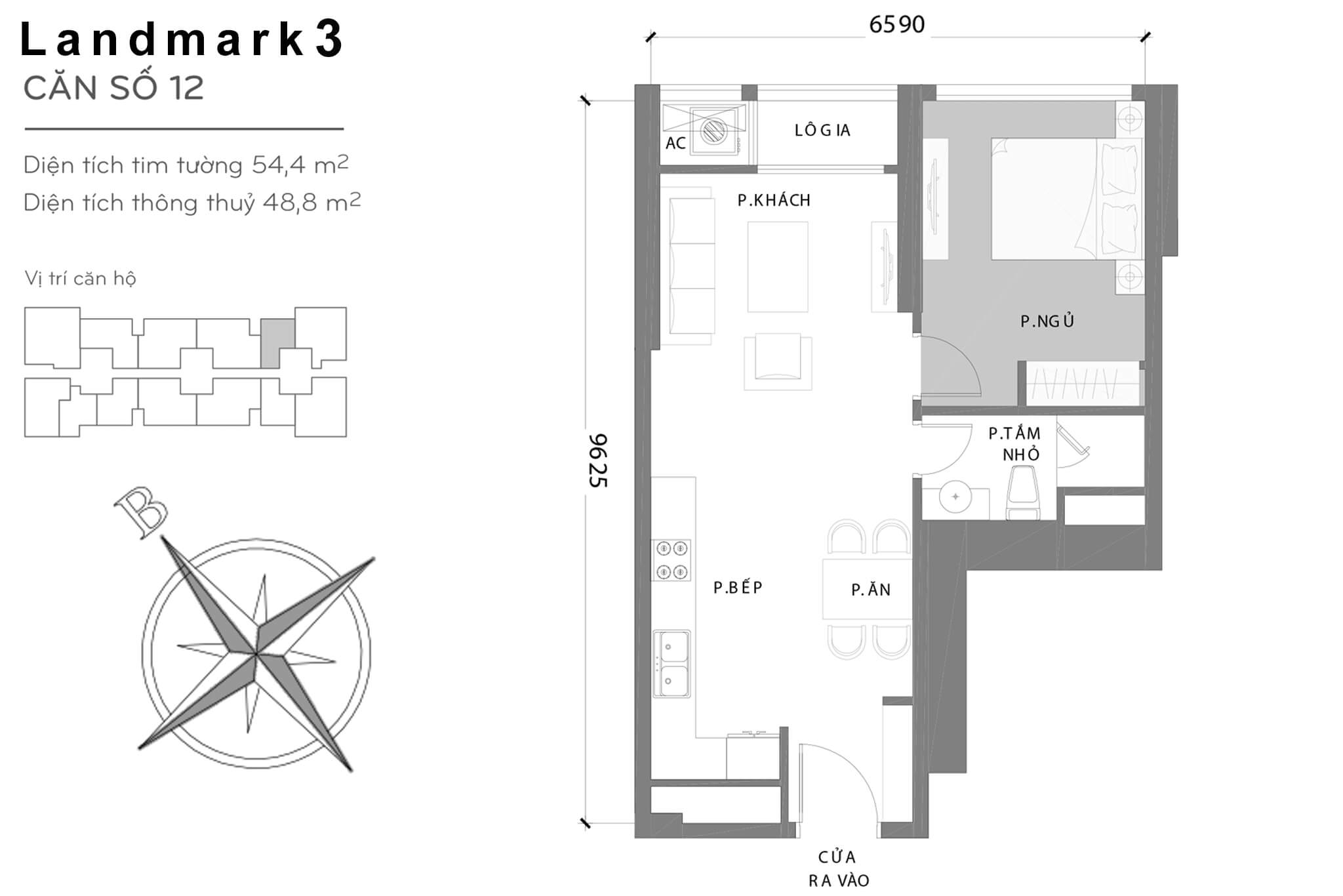 Layout L3-12 | Tòa Landmark 3 - Vinhomes Central Park