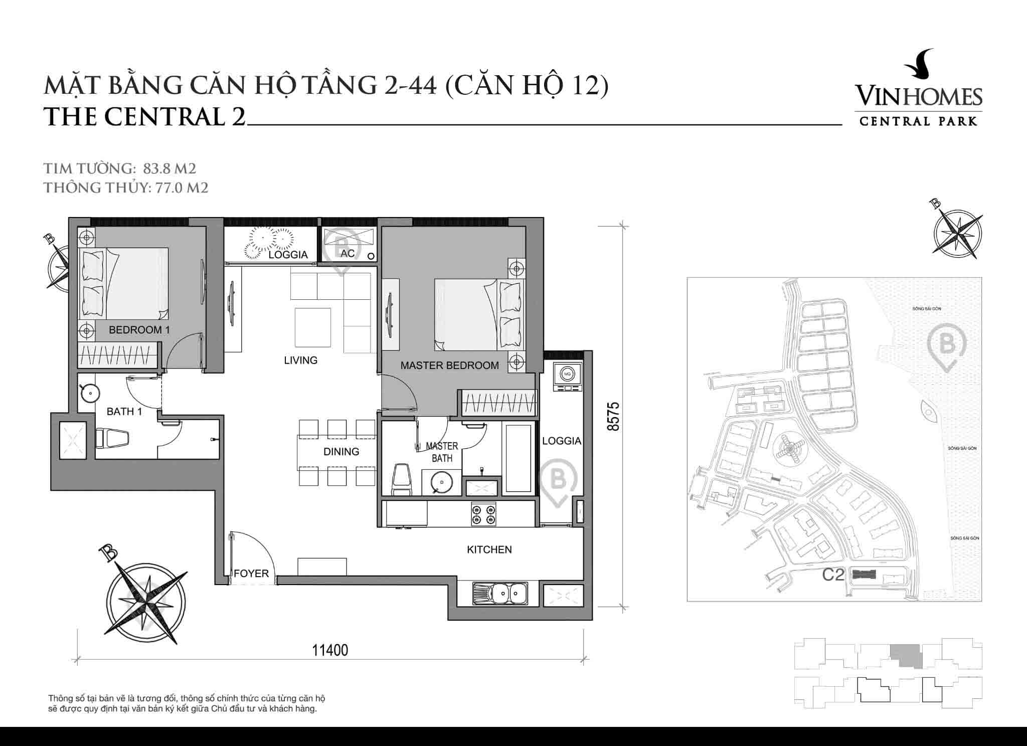 Layout C2-12 | Central 2 - Vinhomes Central Park