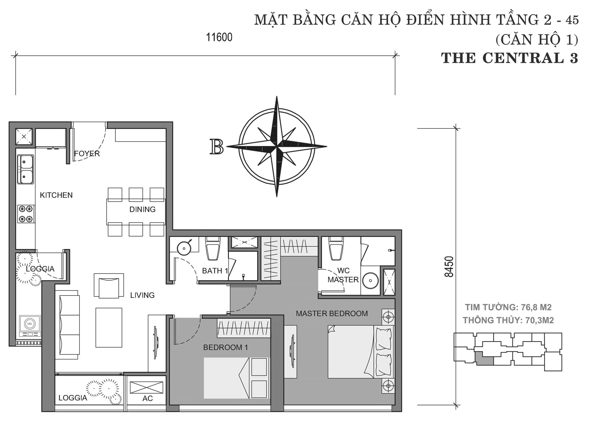 Layout C3-01 | Central 3 - Vinhomes Central Park