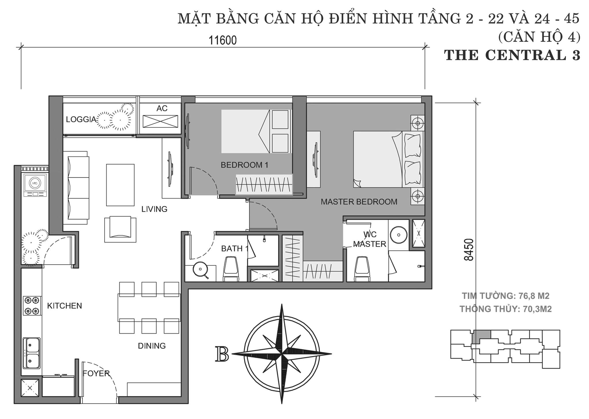 Layout C3-04 | Central 3 - Vinhomes Central Park