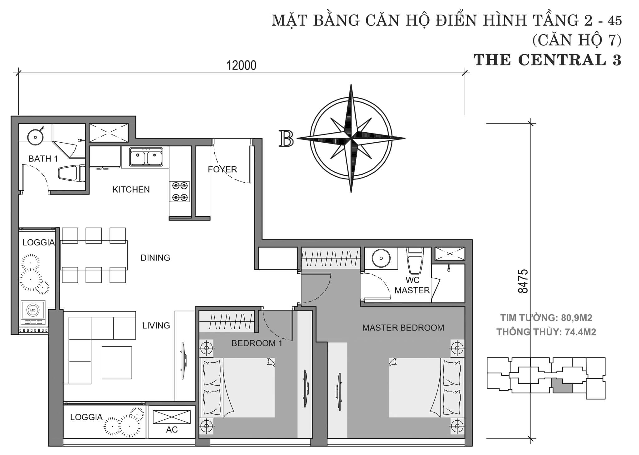 Layout C3-07 | Central 3 - Vinhomes Central Park