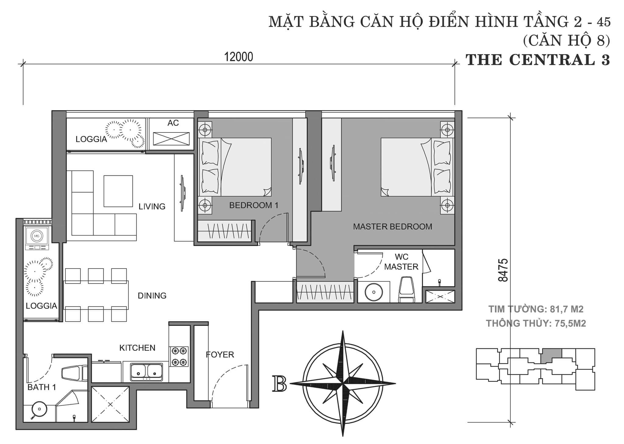 Layout C3-08 | Central 3 - Vinhomes Central Park