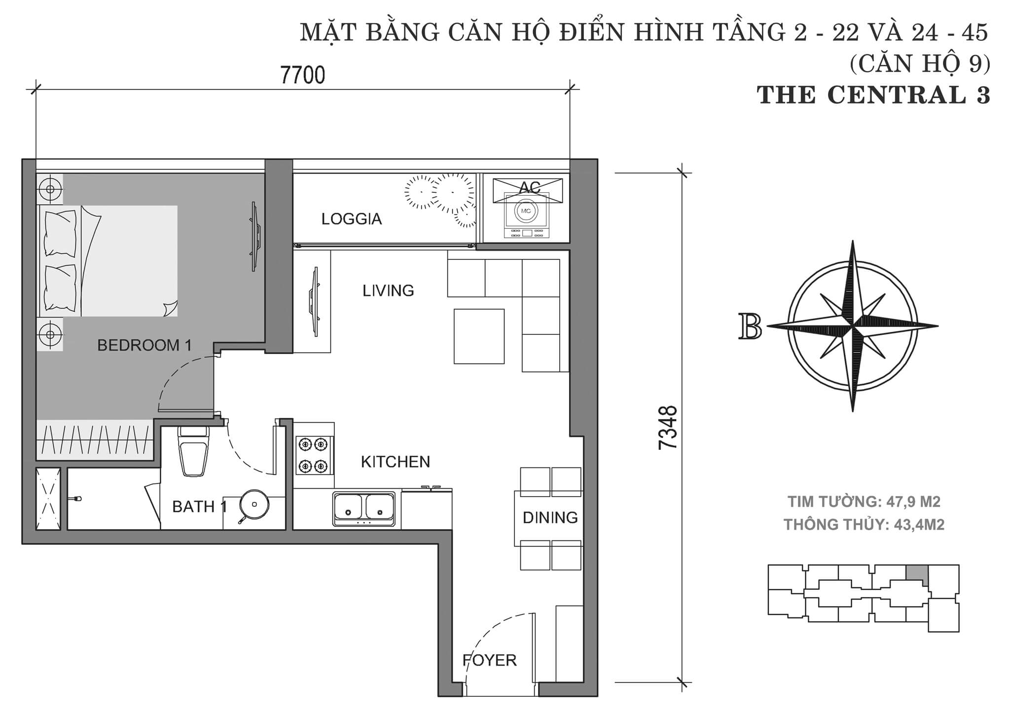 Layout C3-09 | Central 3 - Vinhomes Central Park