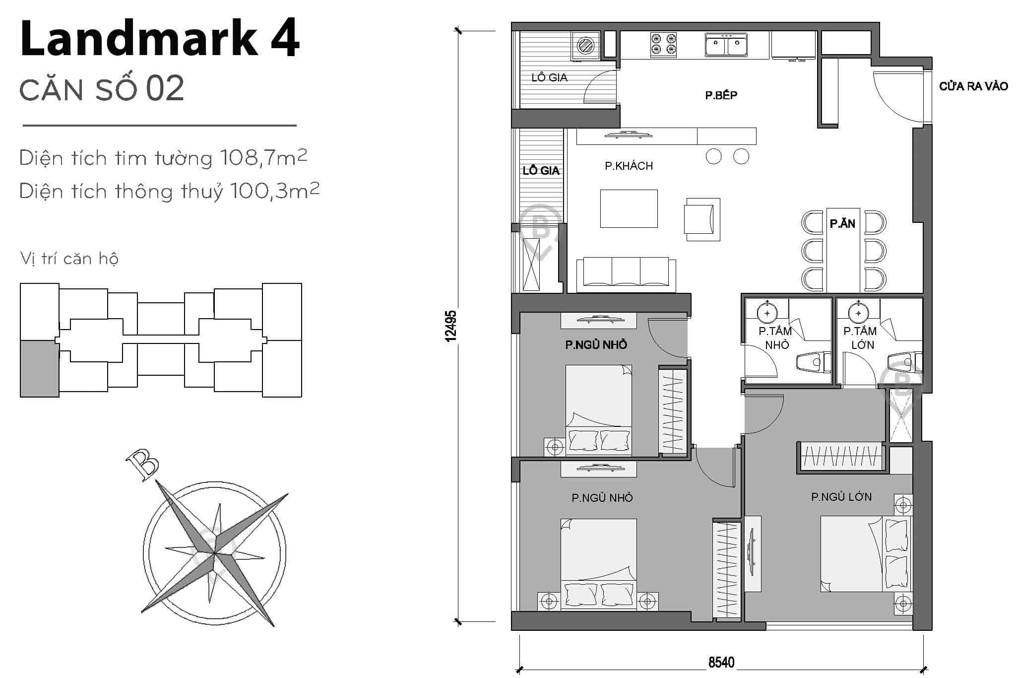 Layout L4-02 | Tòa Landmark 4 - Vinhomes Central Park