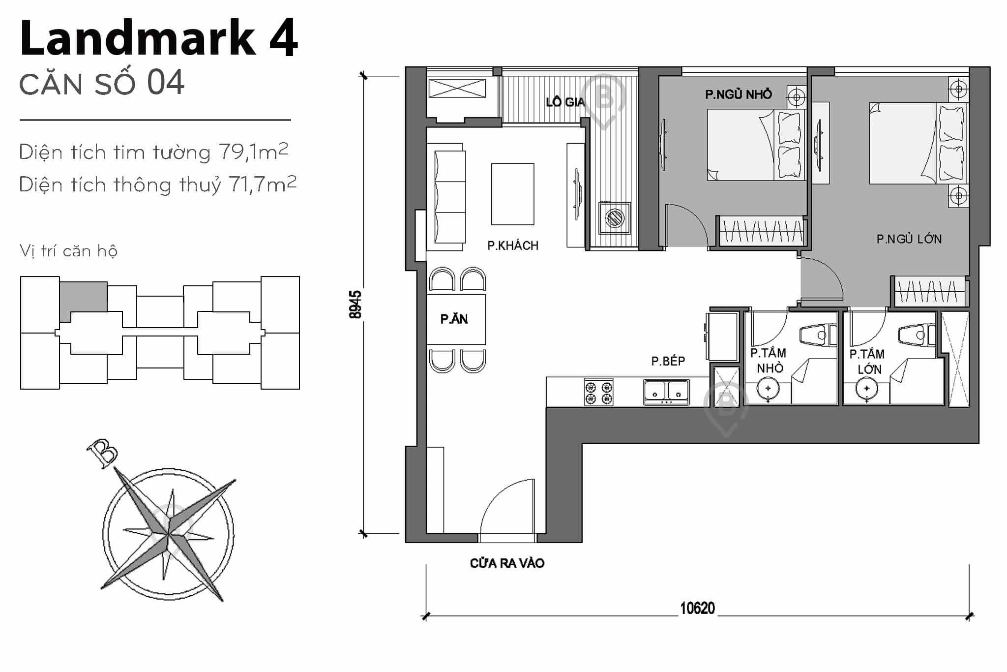 Layout L4-04 | Tòa Landmark 4 - Vinhomes Central Park