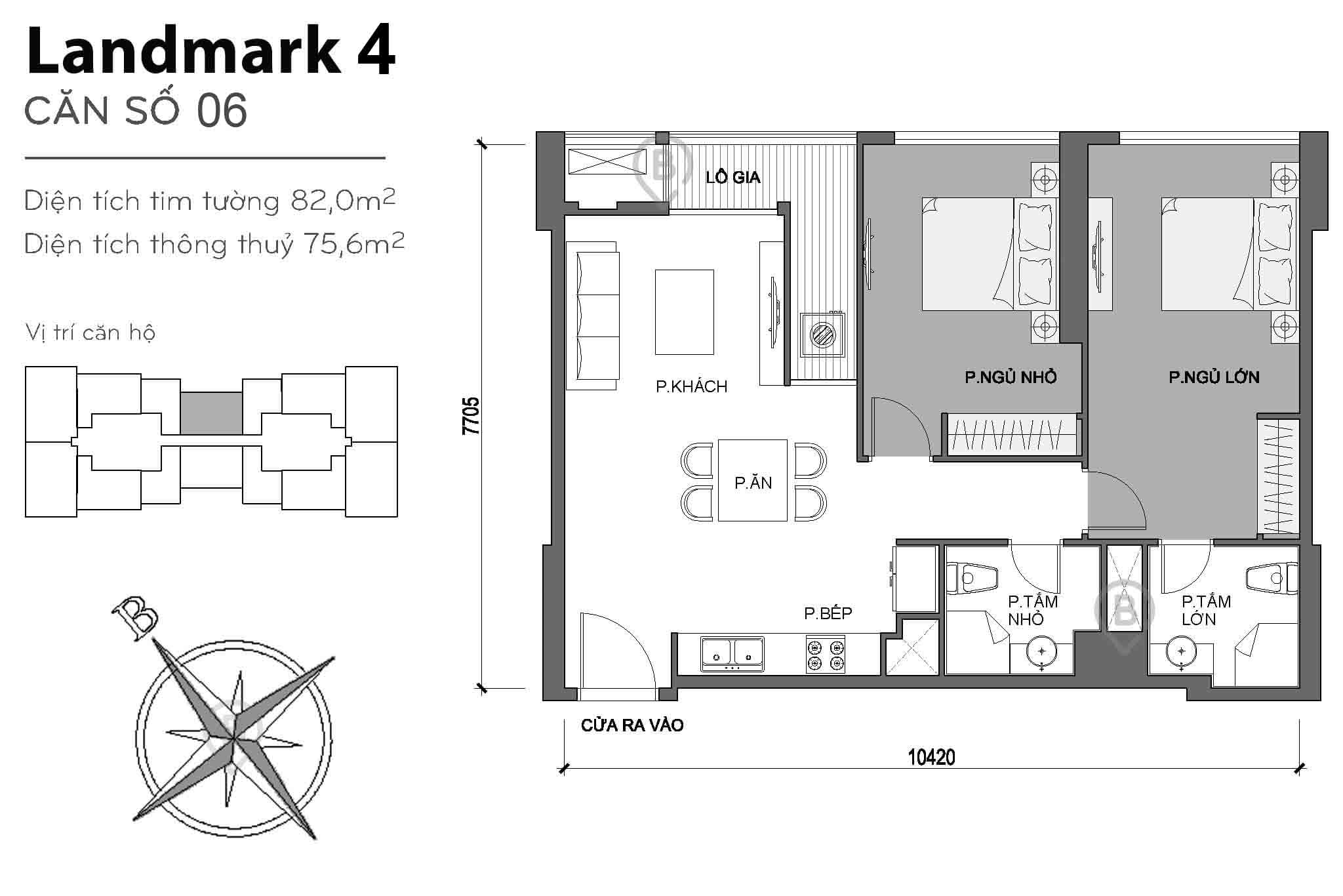 Layout L4-06 | Tòa Landmark 4 - Vinhomes Central Park