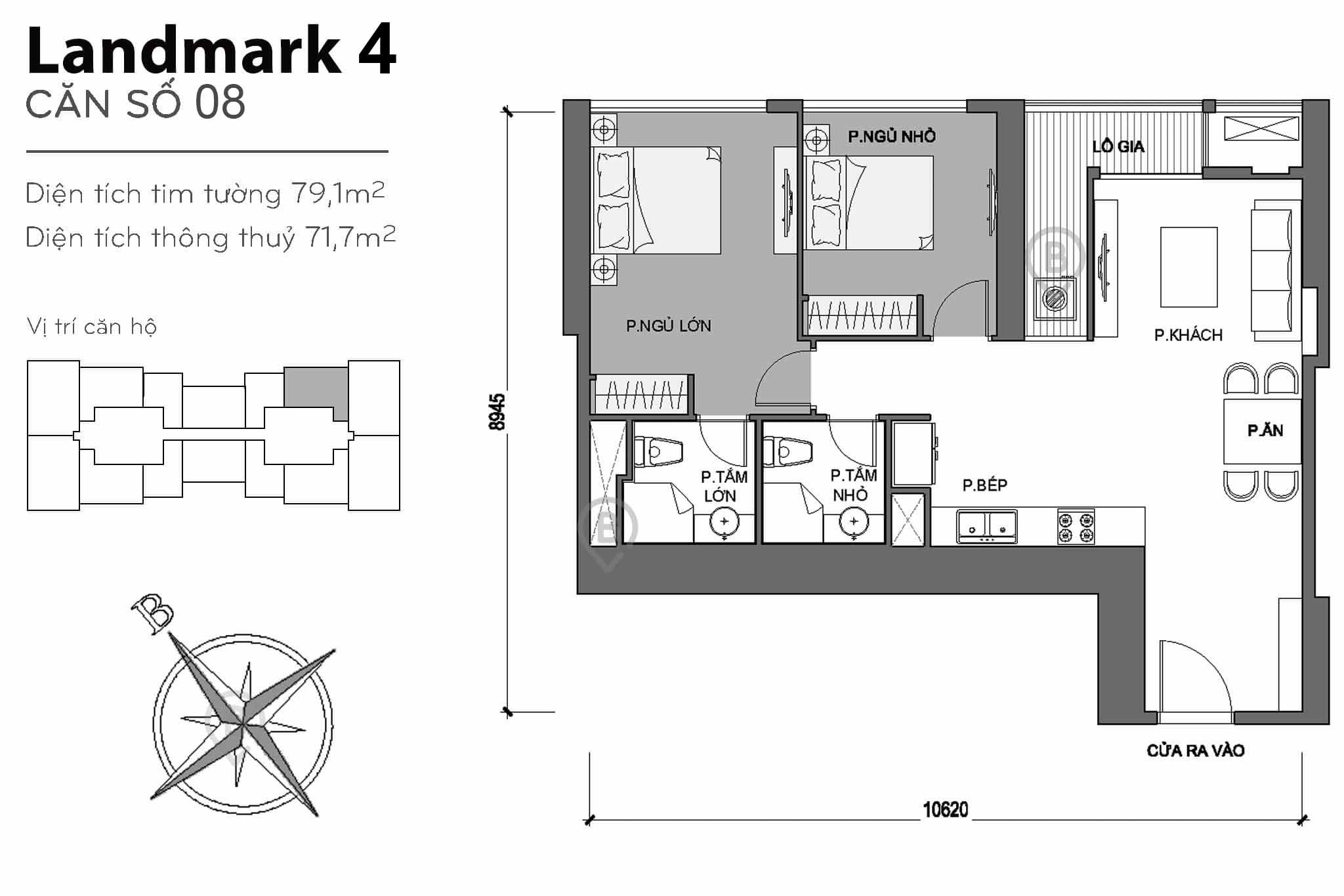 Layout L4-08 | Tòa Landmark 4 - Vinhomes Central Park