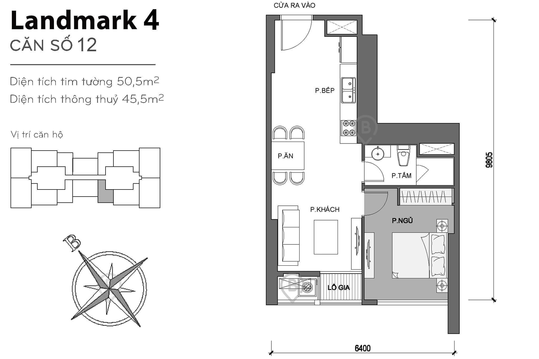 Layout L4-12 | Tòa Landmark 4 - Vinhomes Central Park