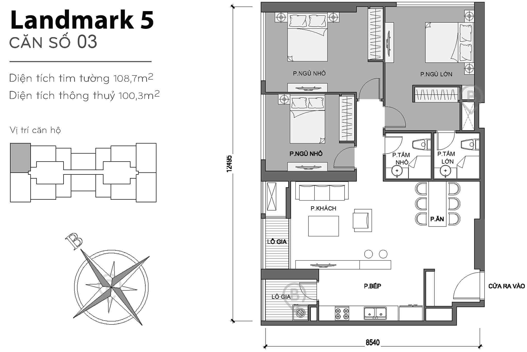 Layout L5-03 | Tòa Landmark 5 - Vinhomes Central Park