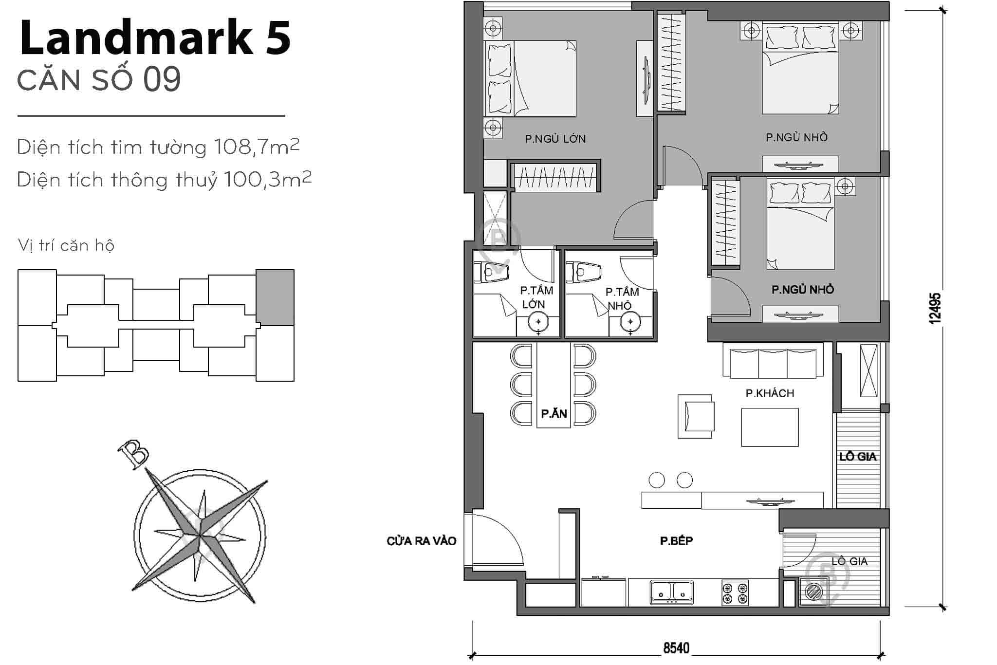 Layout L5-09 | Tòa Landmark 5 - Vinhomes Central Park