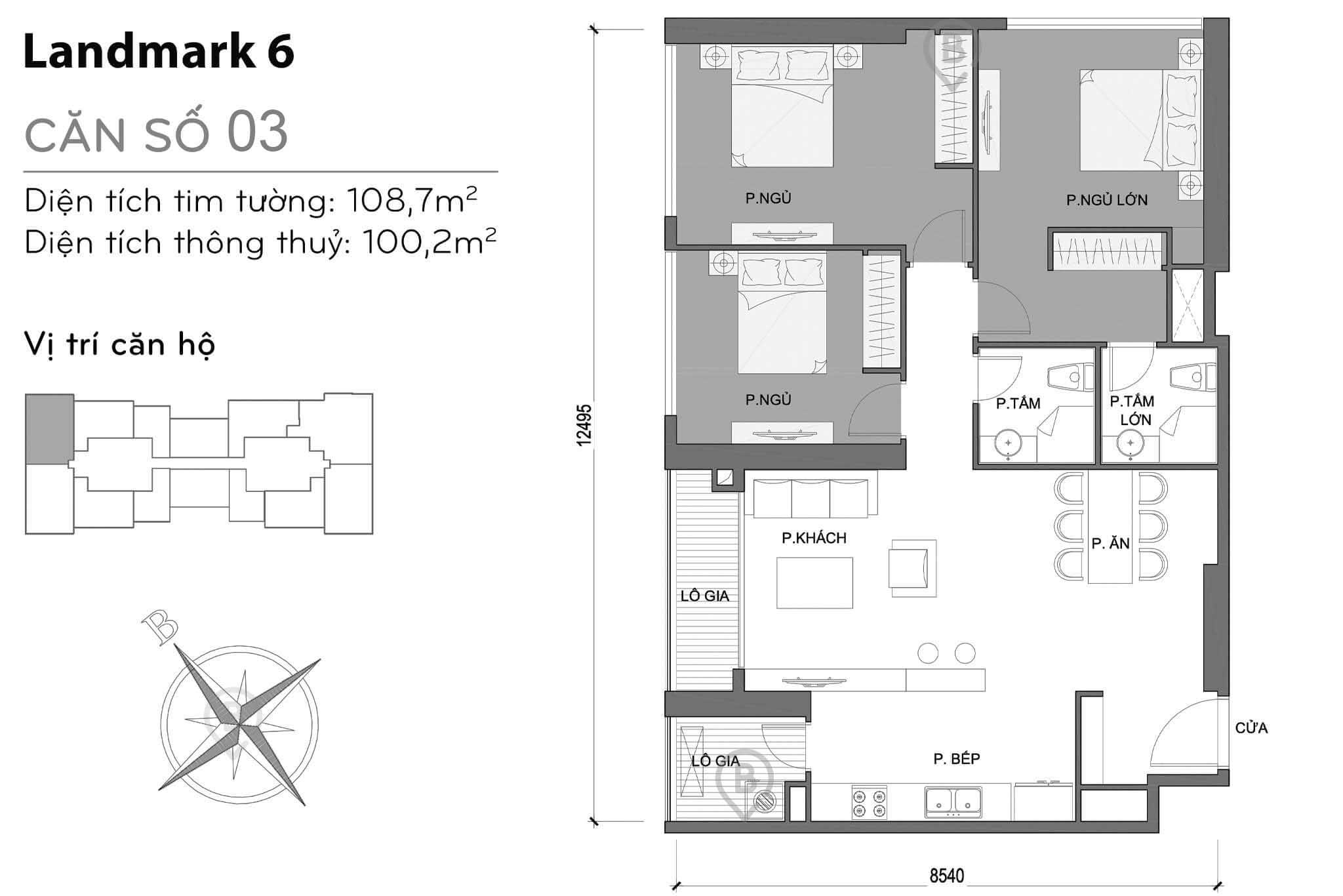 Layout L6-03 | Tòa Landmark 6 - Vinhomes Central Park