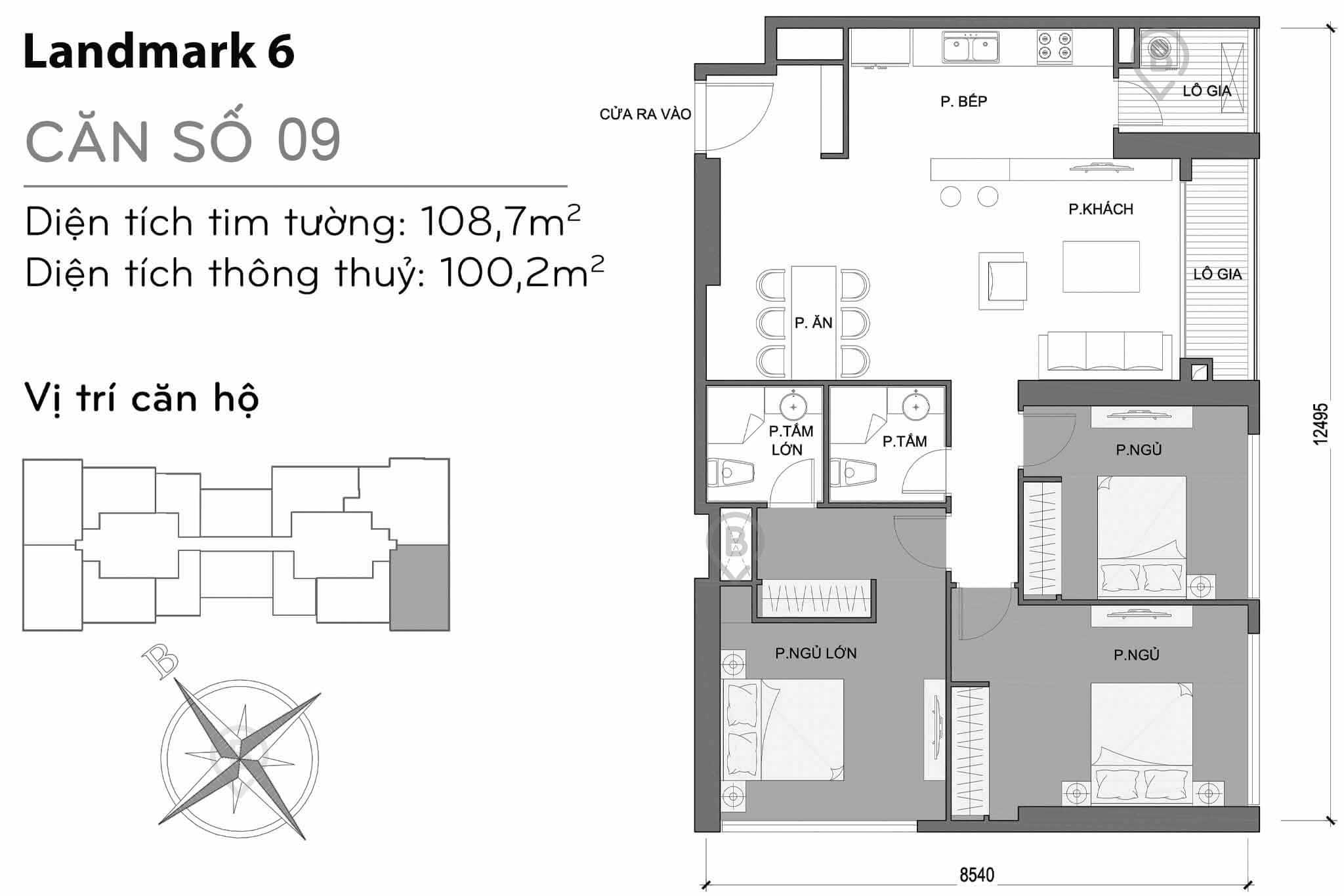 Layout L6-09 | Tòa Landmark 6 - Vinhomes Central Park