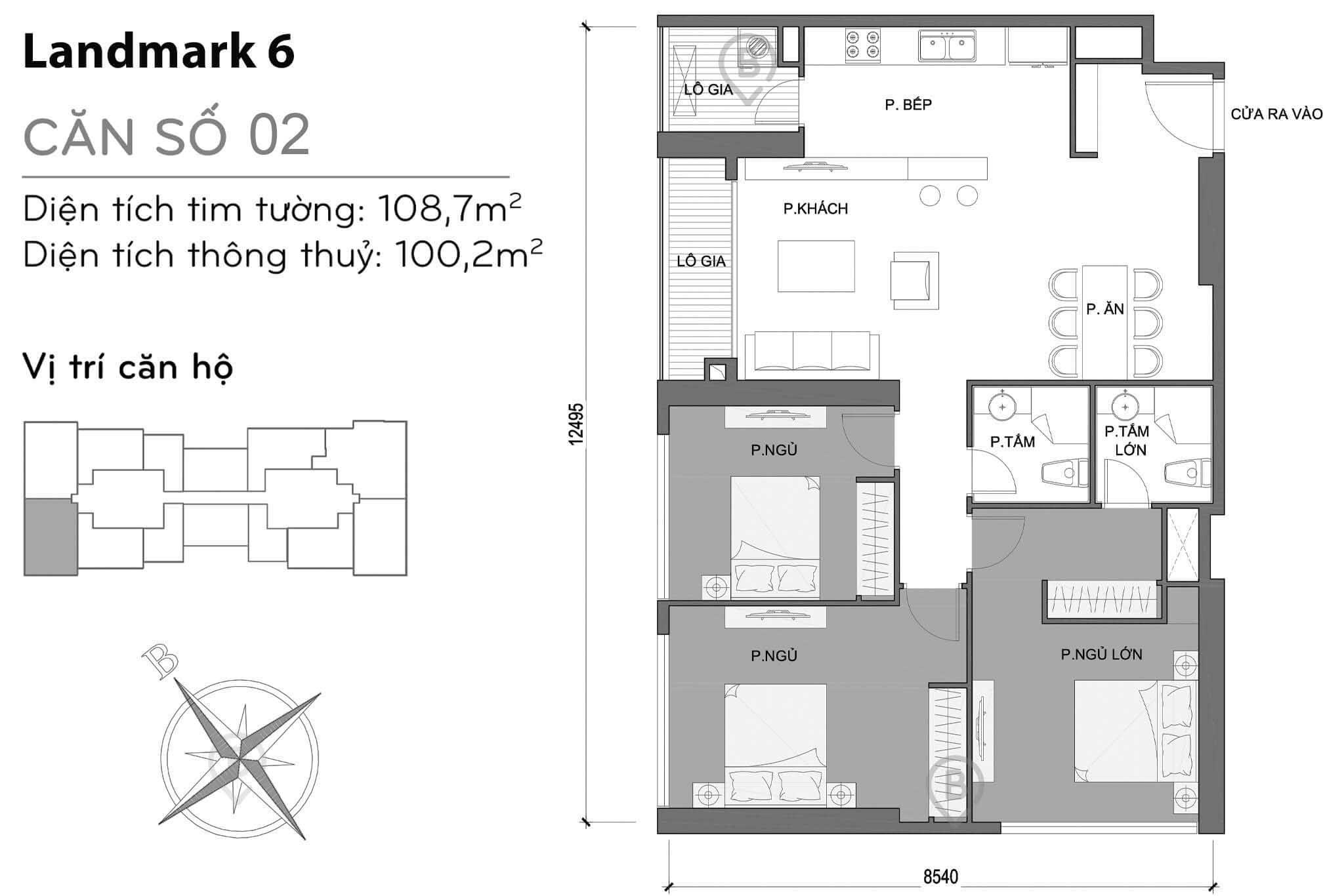 Layout L6-02 | Tòa Landmark 6 - Vinhomes Central Park