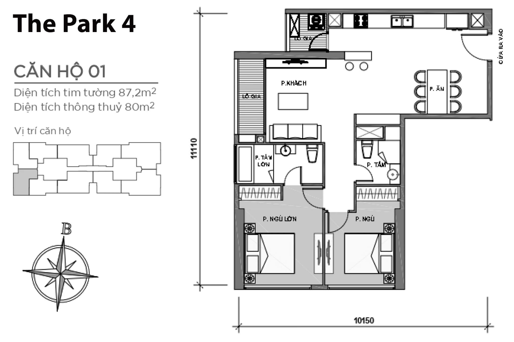 Layout P4-01 | Park 4 - Vinhomes Central Park