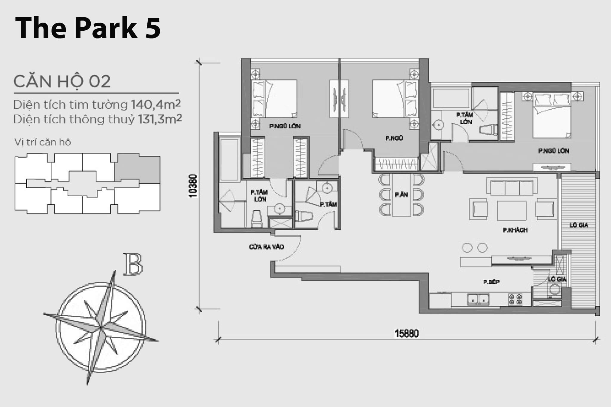 Layout P5-02 | Tòa Park 5 - Vinhomes Central Park