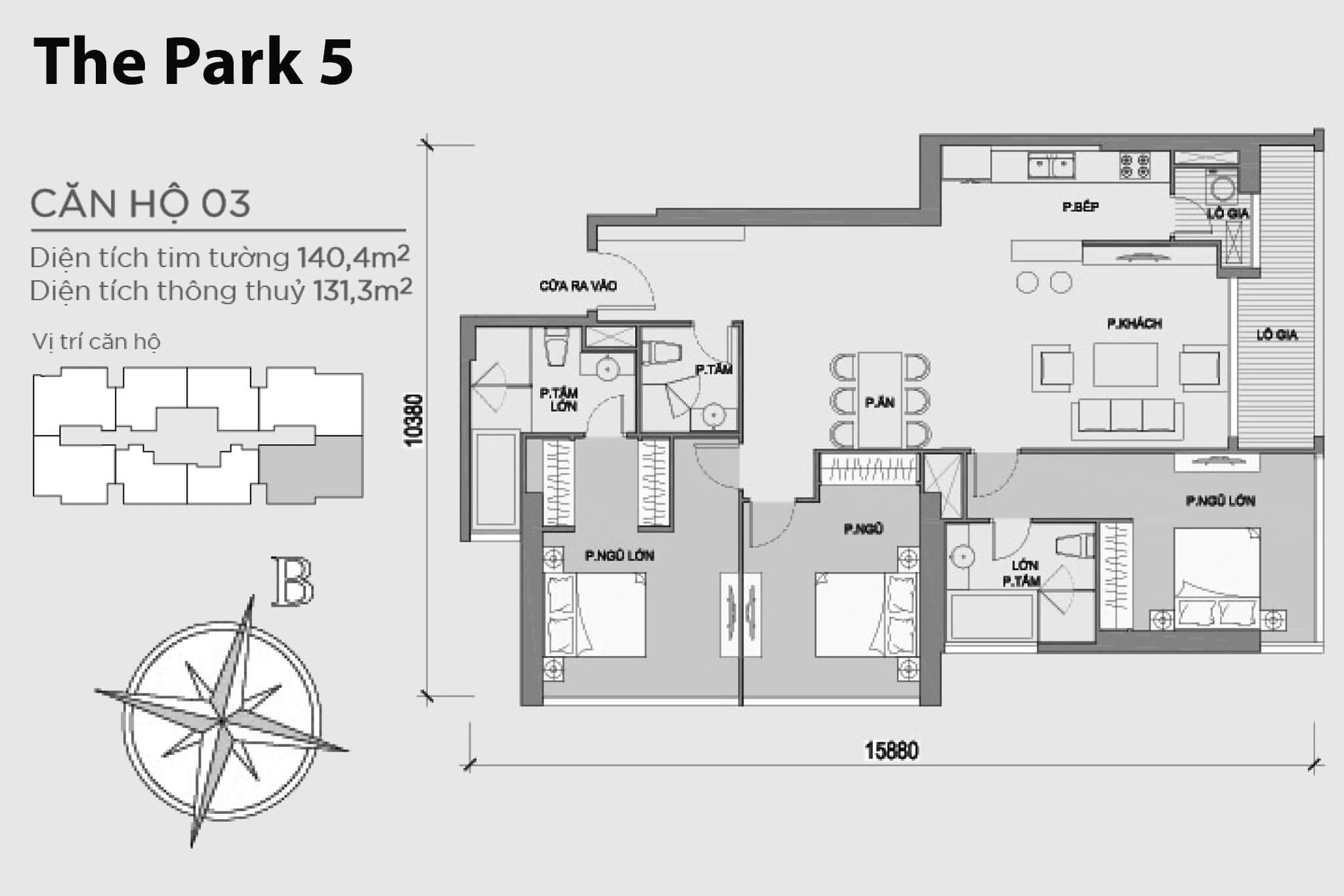 Layout P5-03 | Tòa Park 5 - Vinhomes Central Park