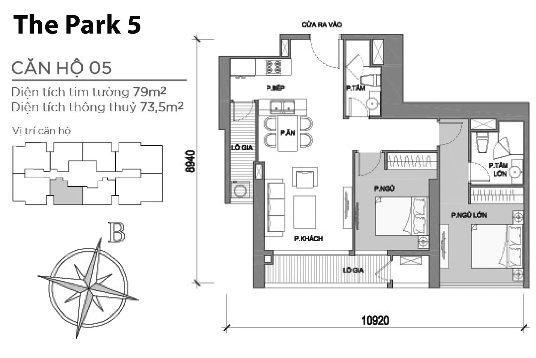 Layout P5-05 | Tòa Park 5 - Vinhomes Central Park