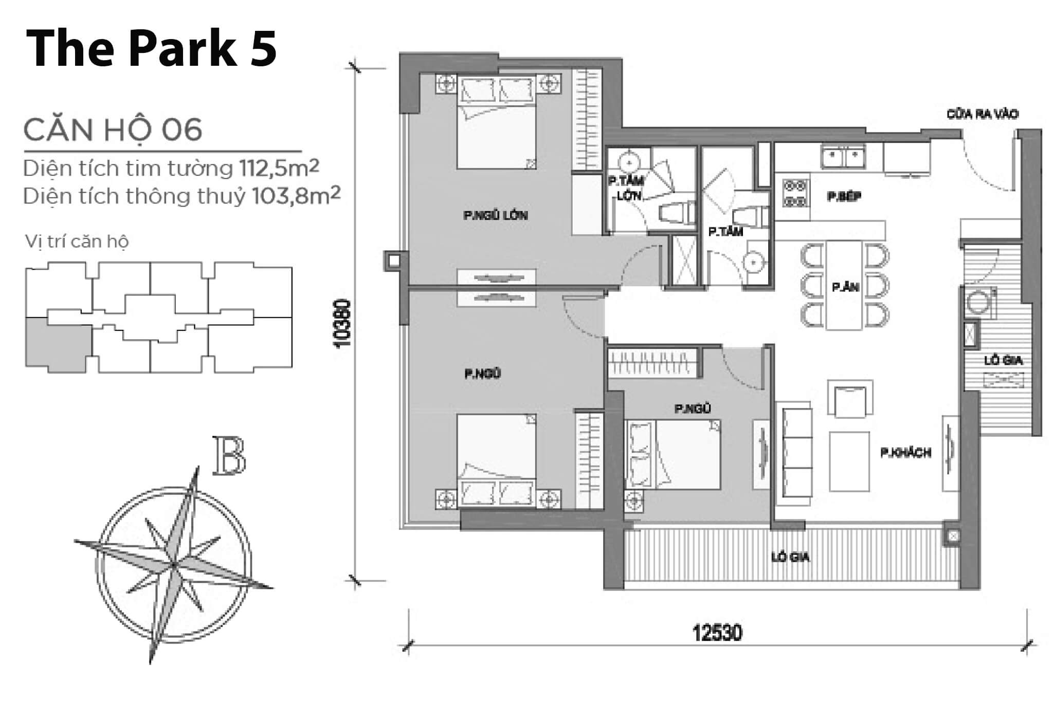 Layout P5-06 | Tòa Park 5 - Vinhomes Central Park