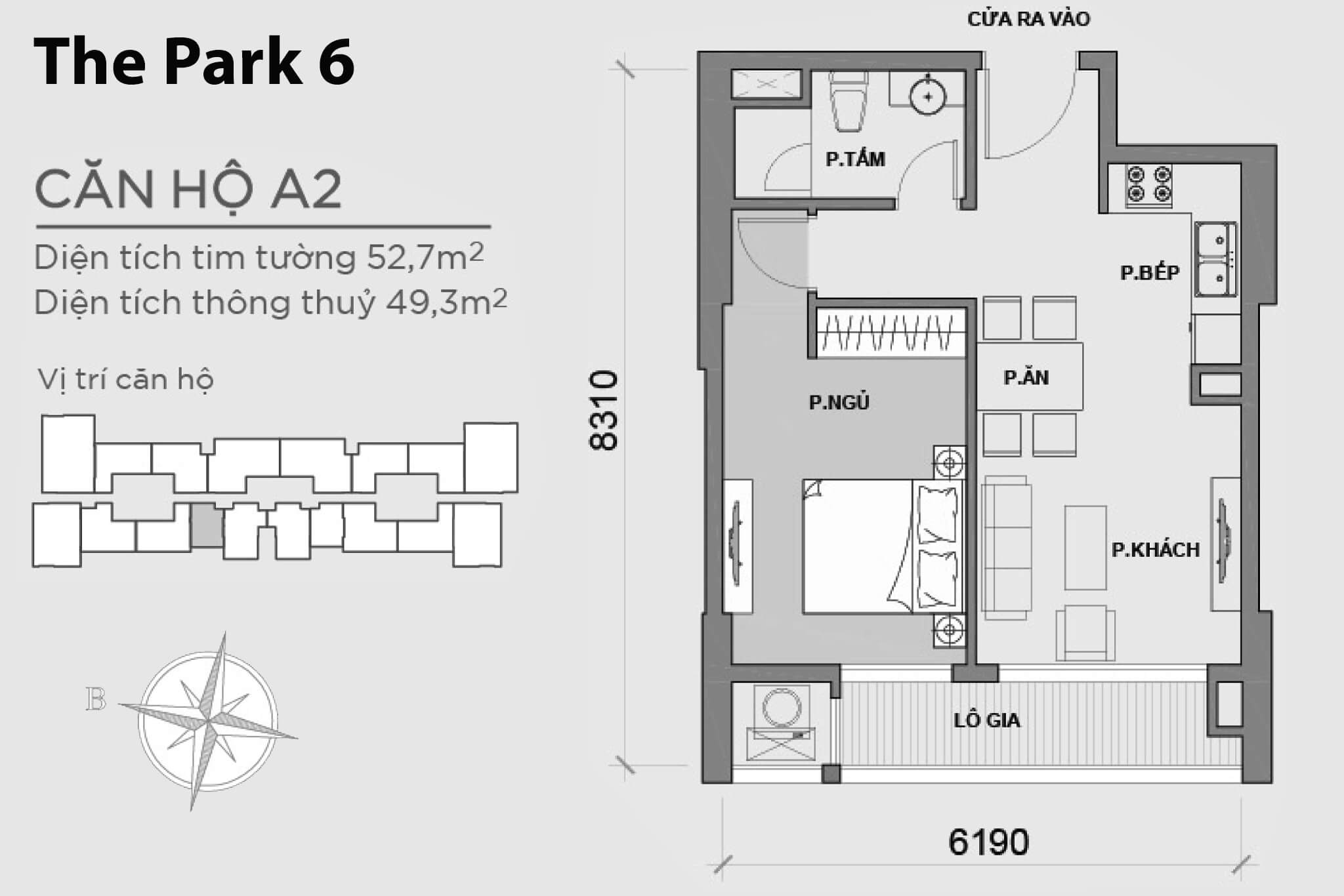 Layout P6A-02 | Tòa Park 6 - Vinhomes Central Park