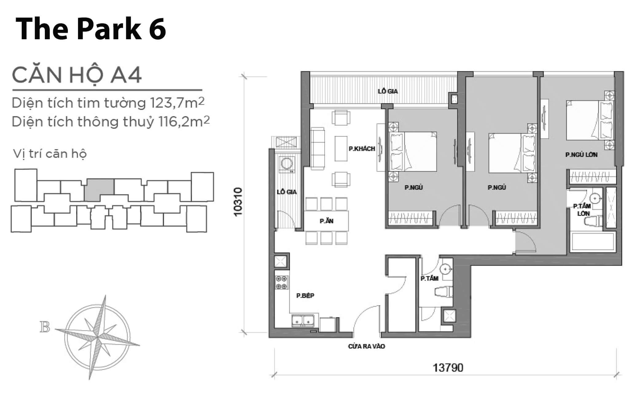 Layout P6A-04 | Tòa Park 6 - Vinhomes Central Park