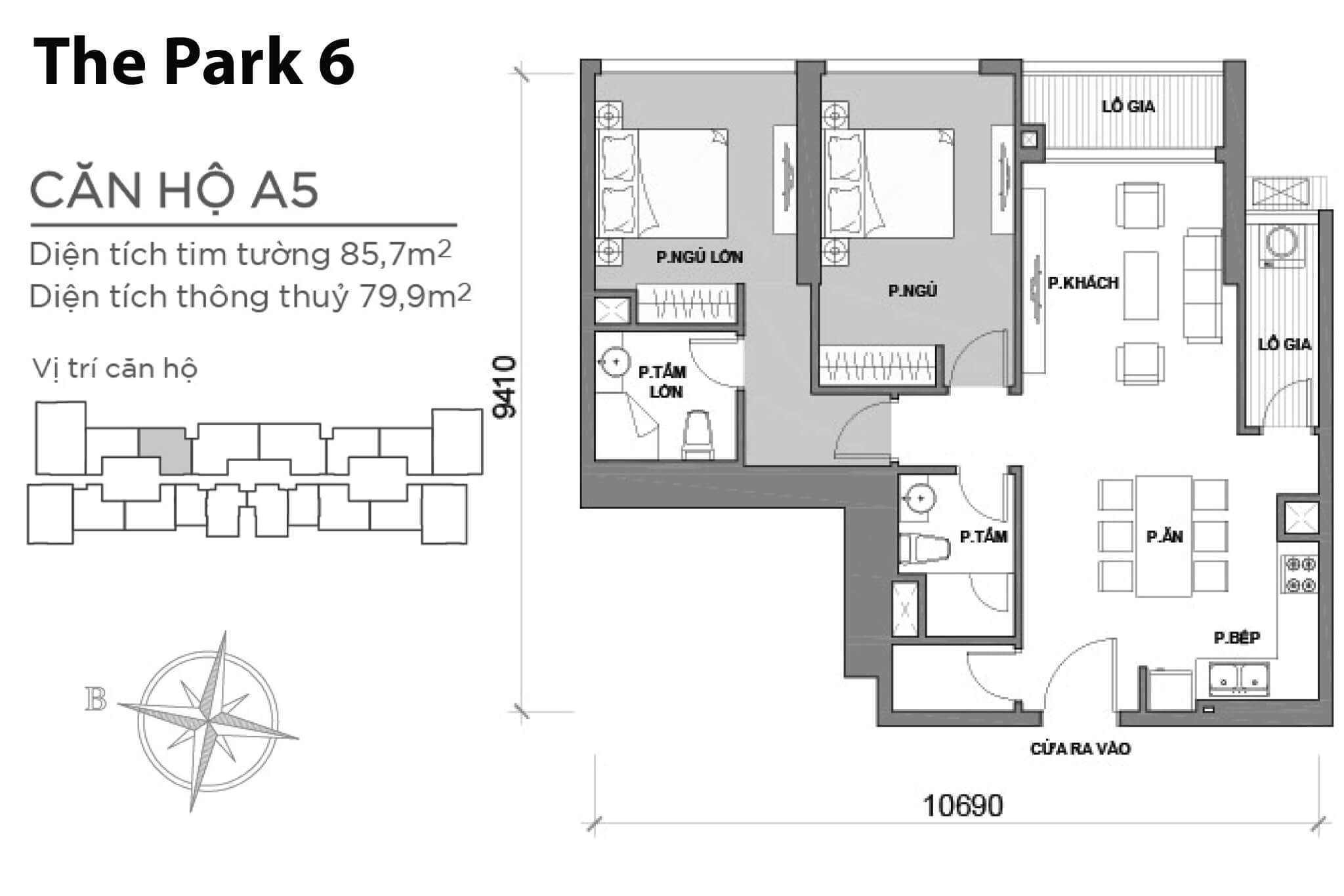 Layout P6A-05 | Tòa Park 6 - Vinhomes Central Park