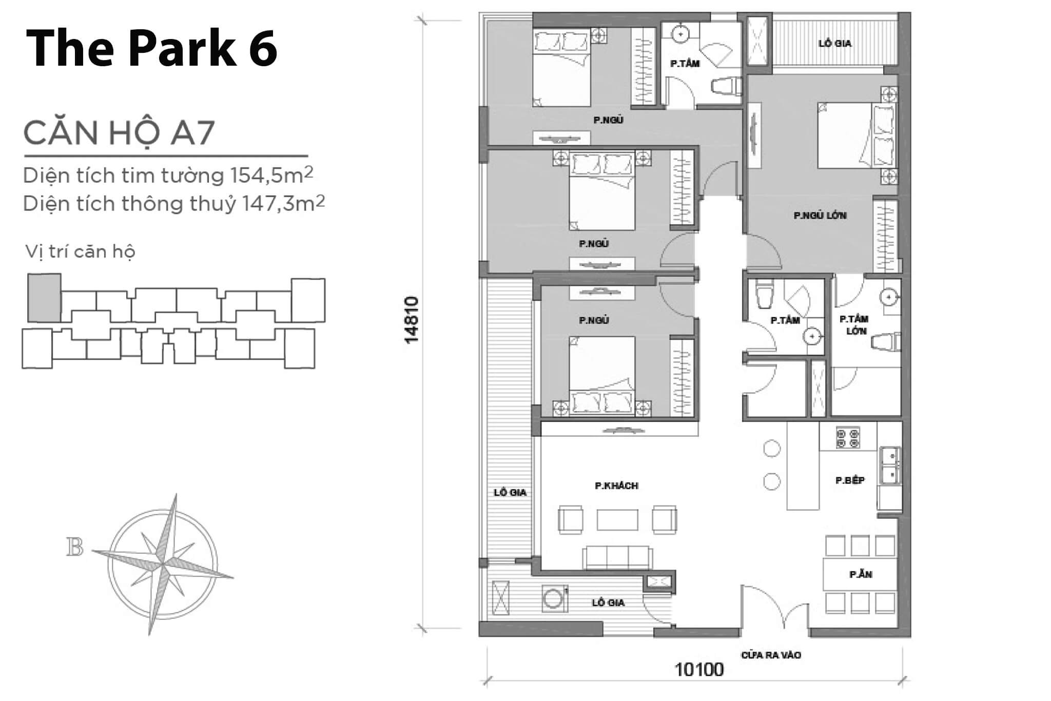 Layout P6A-07 | Tòa Park 6 - Vinhomes Central Park