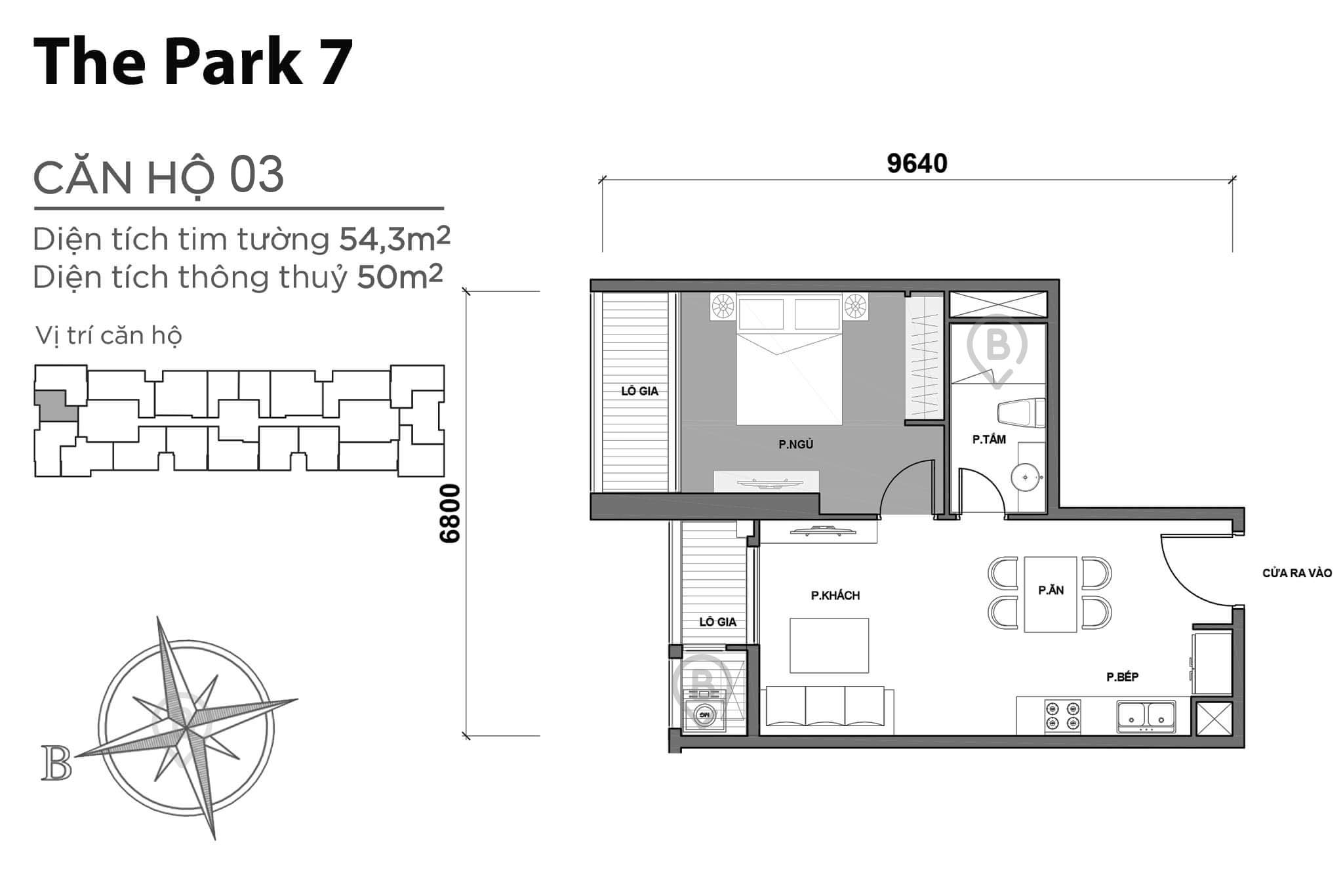 Layout P7-03 | Tòa Park 7 - Vinhomes Central Park