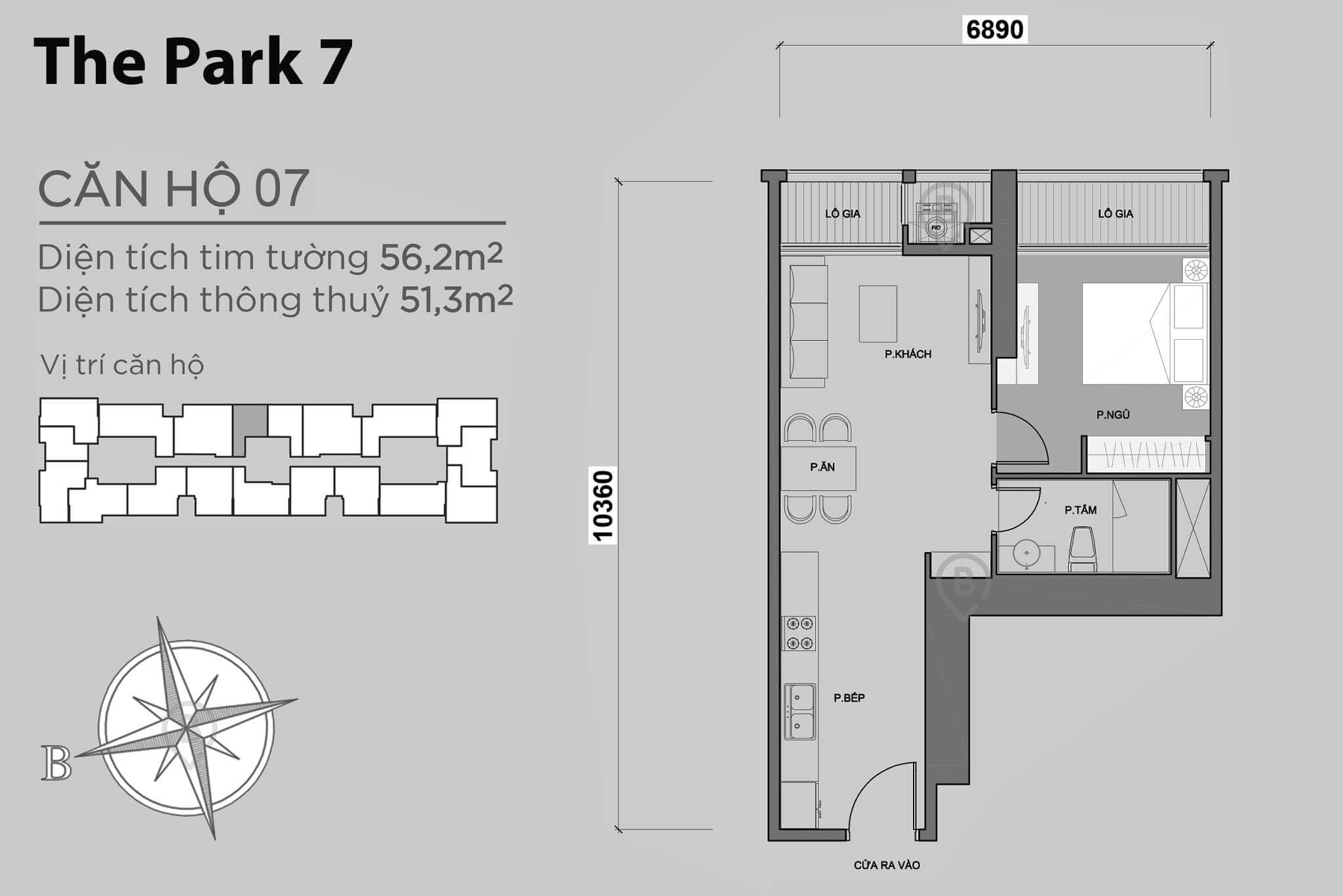 Layout P7-07 | Tòa Park 7 - Vinhomes Central Park