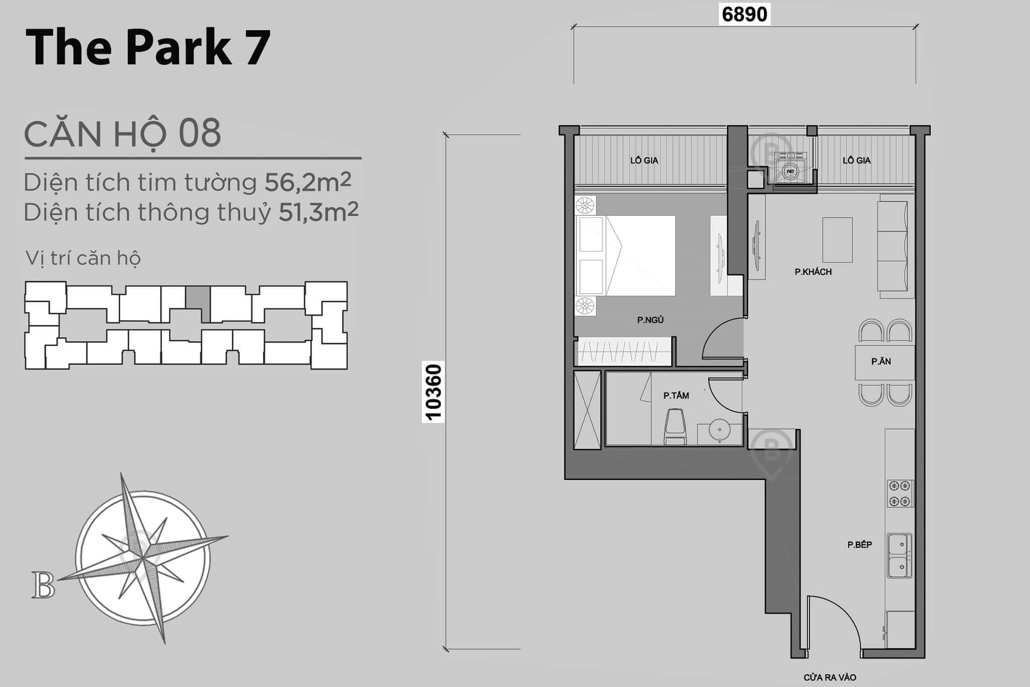 Layout P7-08 | Tòa Park 7 - Vinhomes Central Park